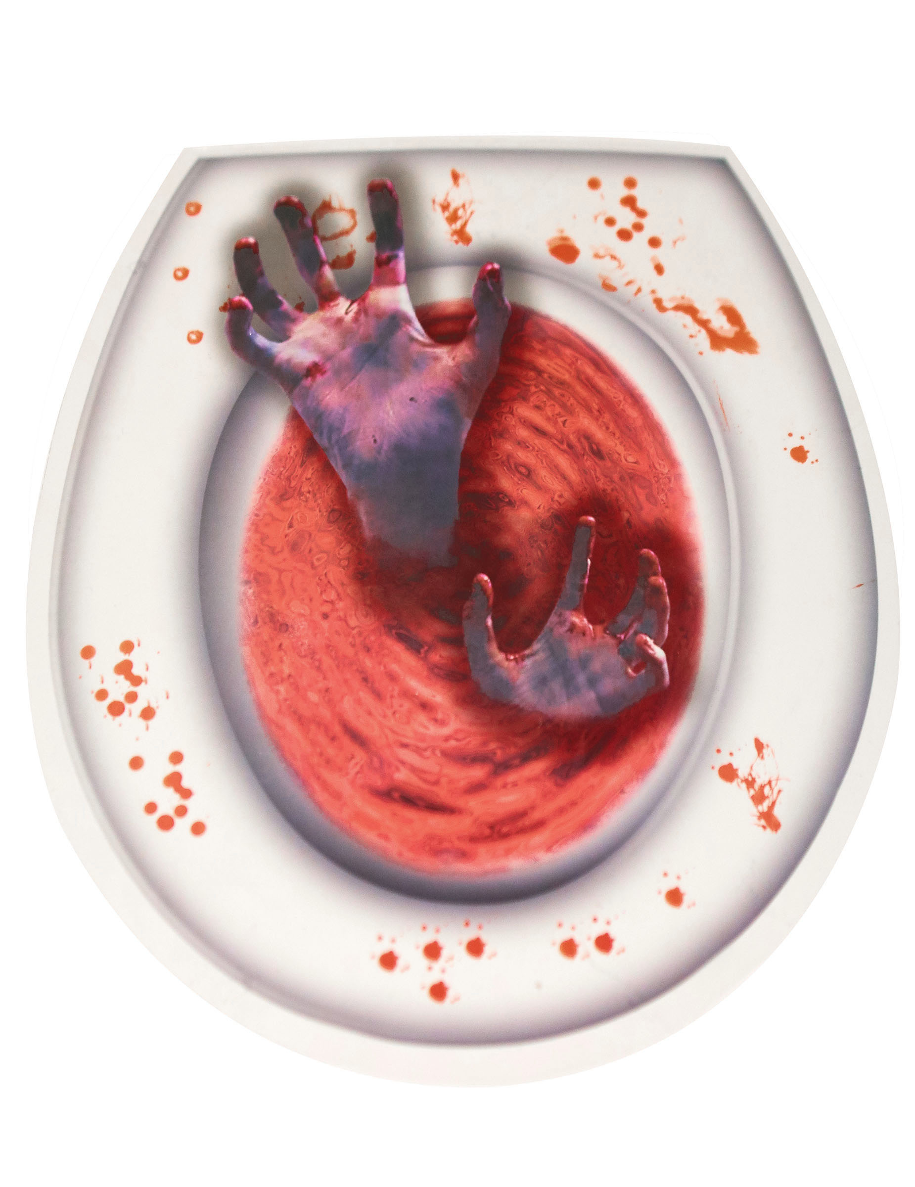 Autocollant abattant WC mains de zombie