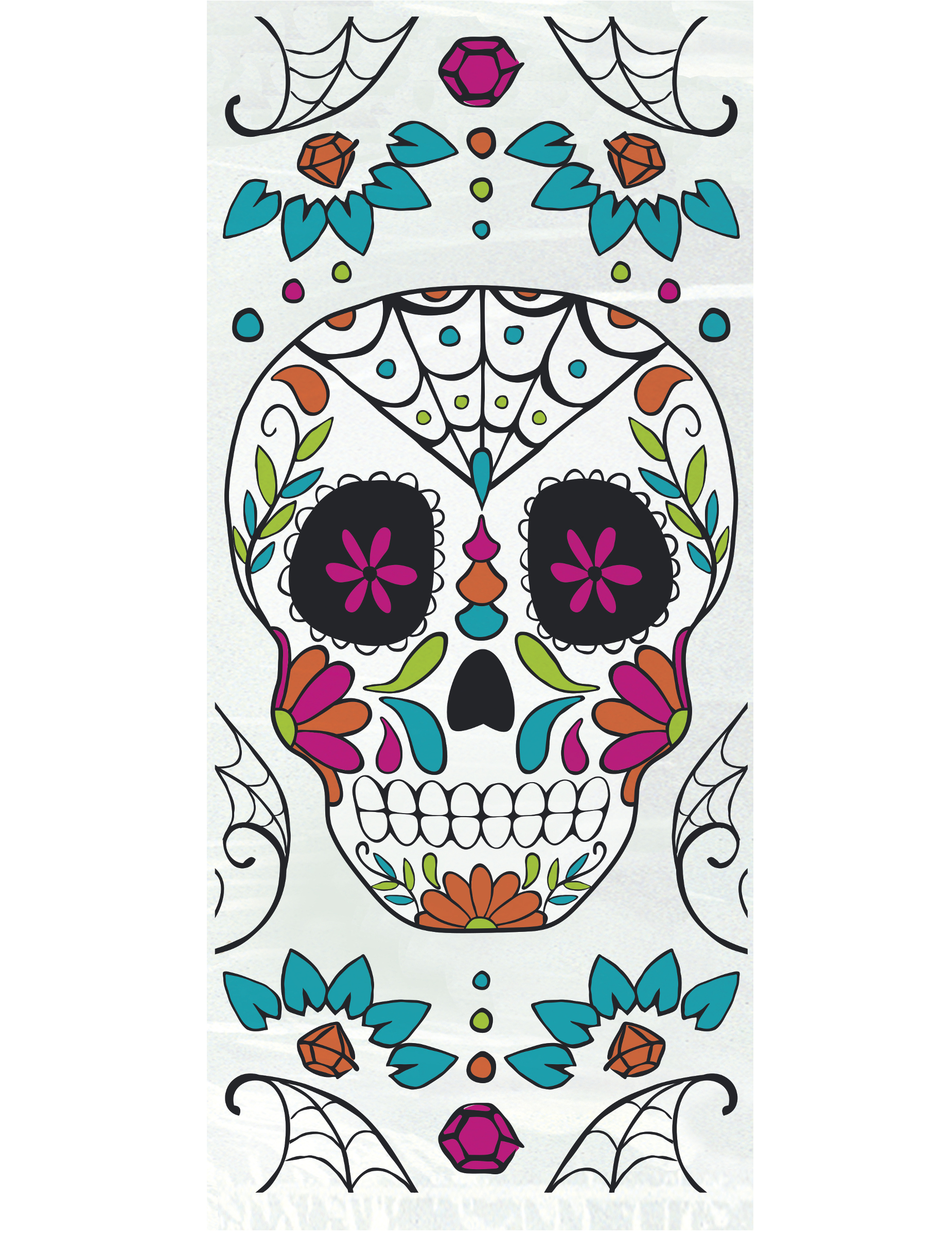20 Sachets bonbons en plastique Dia de los muertos 28 x 12 cm