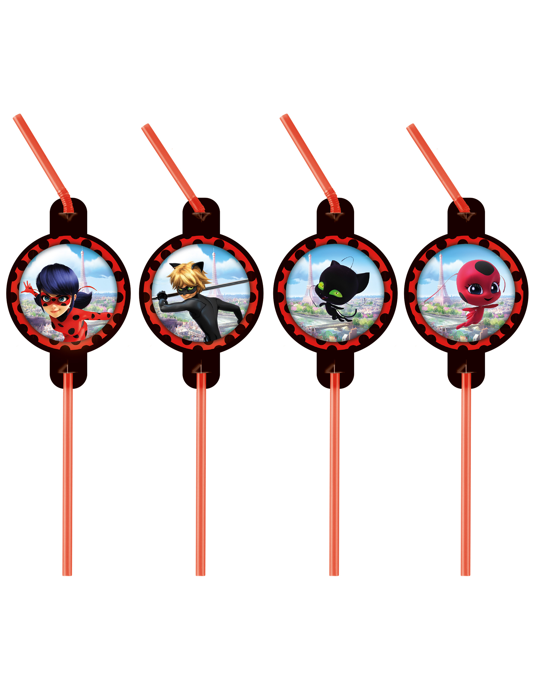 8 Pailles Miraculous Ladybug