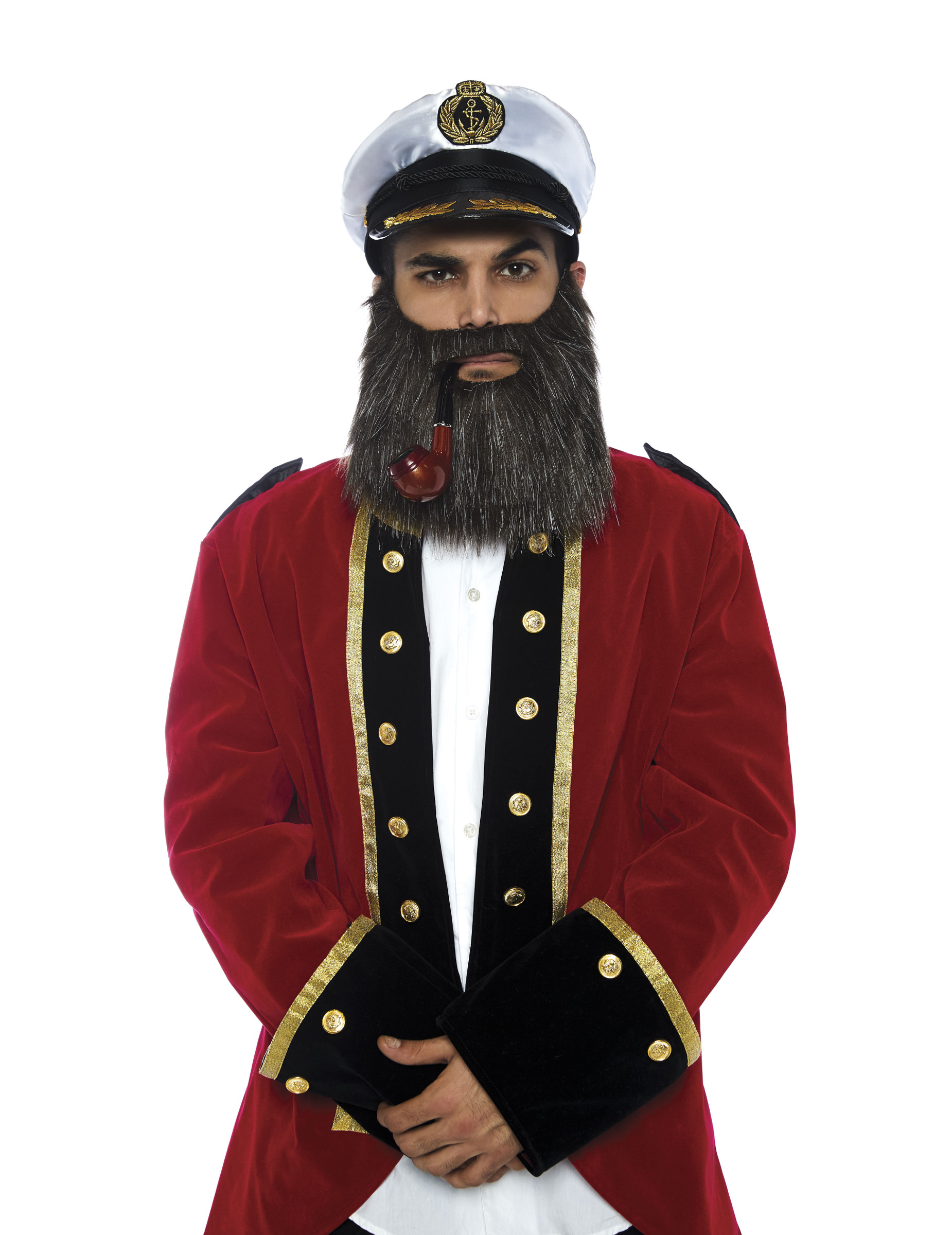 Kit accessoires capitaine marin luxe adulte