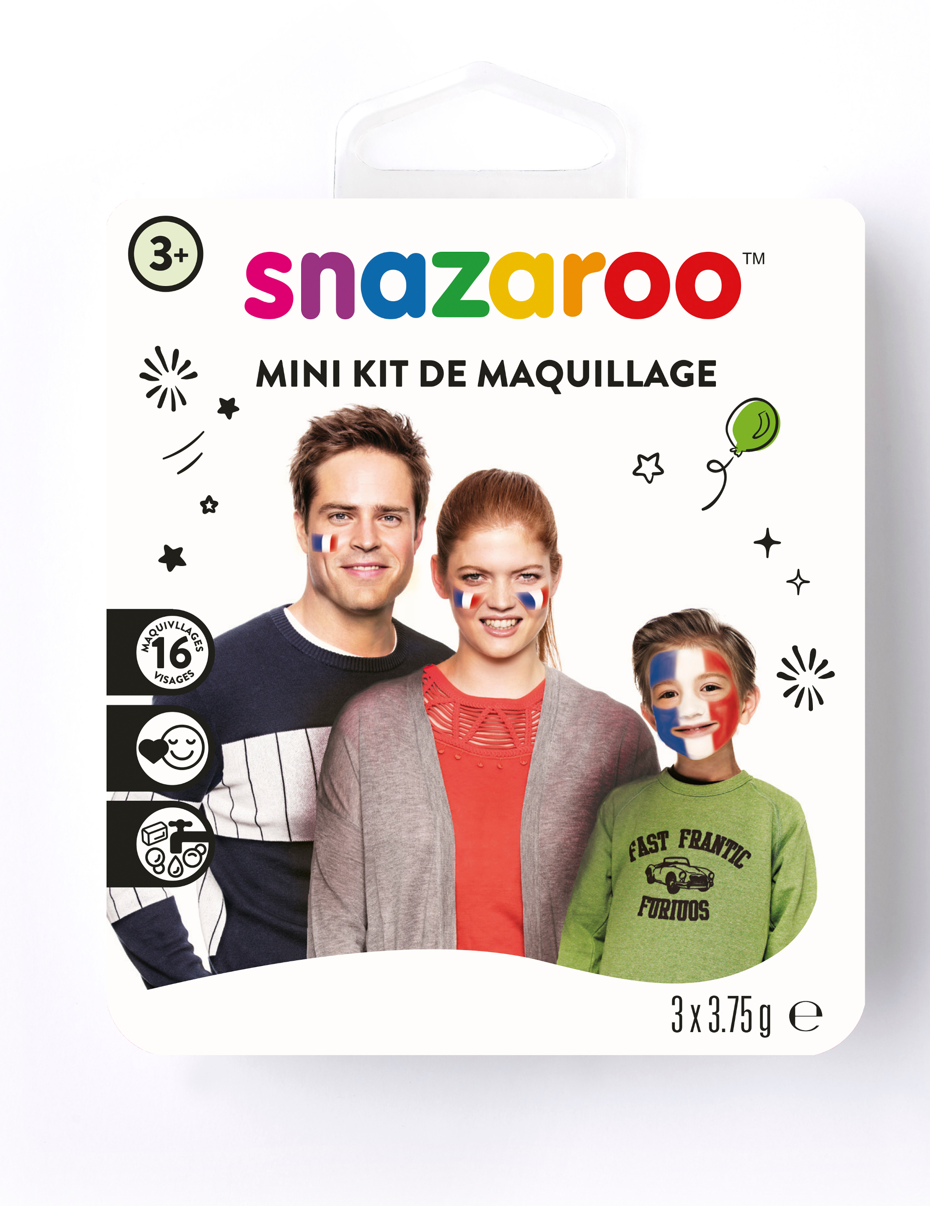 Mini Kit supporter France snazaroo 3 x 2 ml