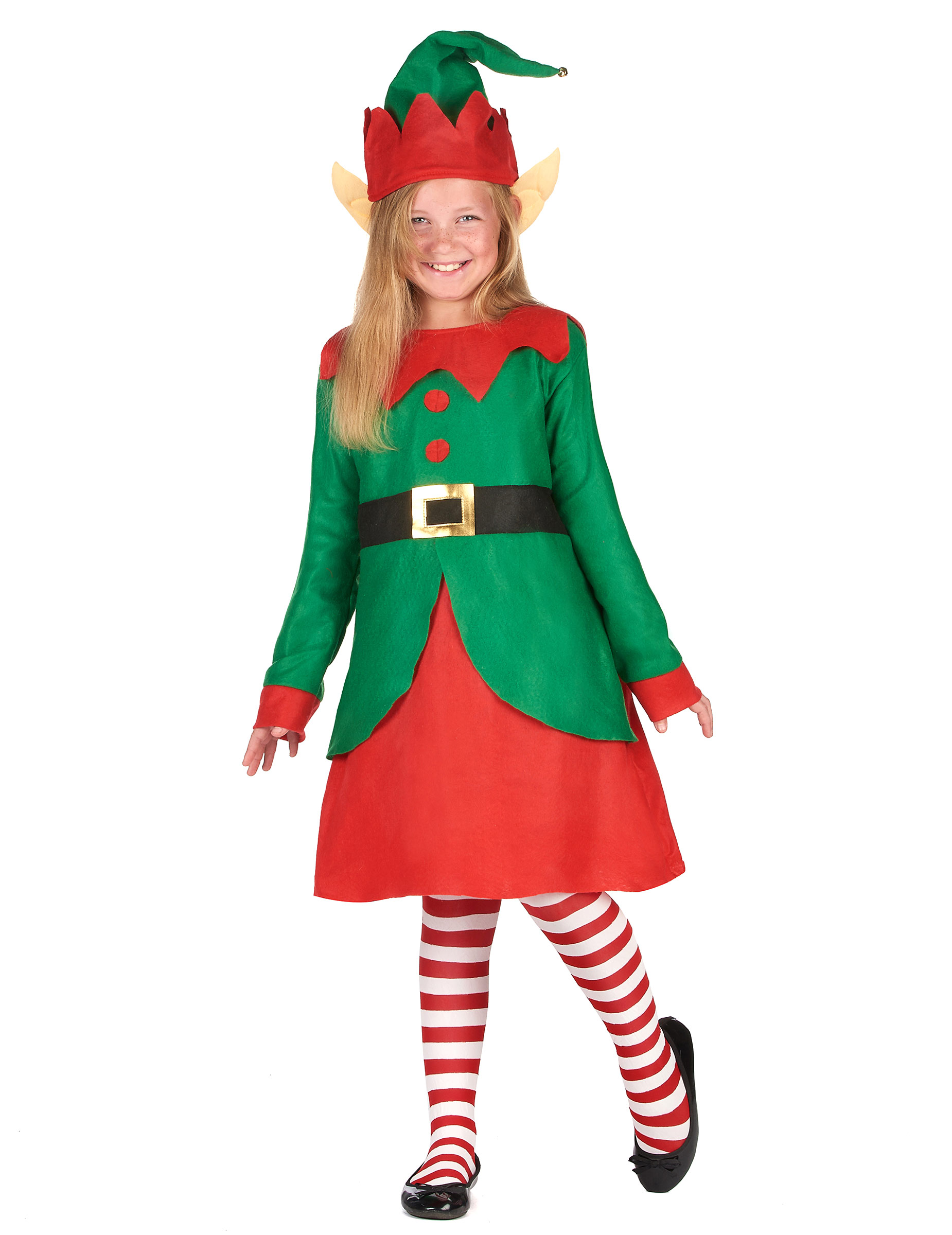 Déguisement robe elfe de Noël fille