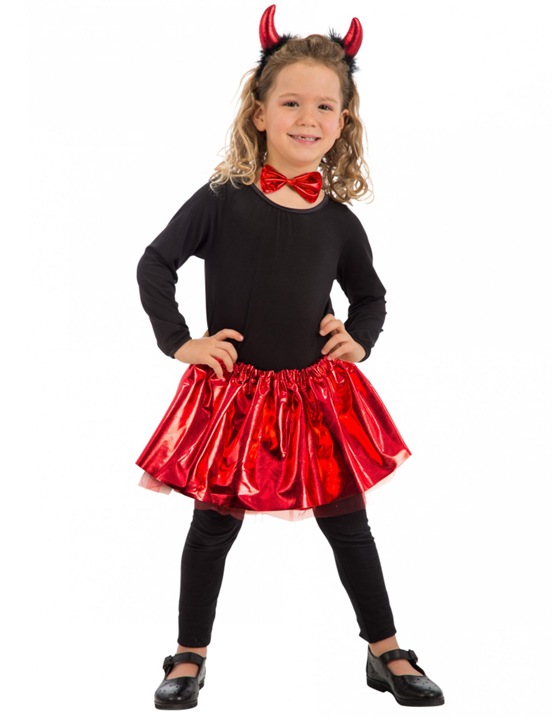 Kit diablesse rouge noeud papillon fille