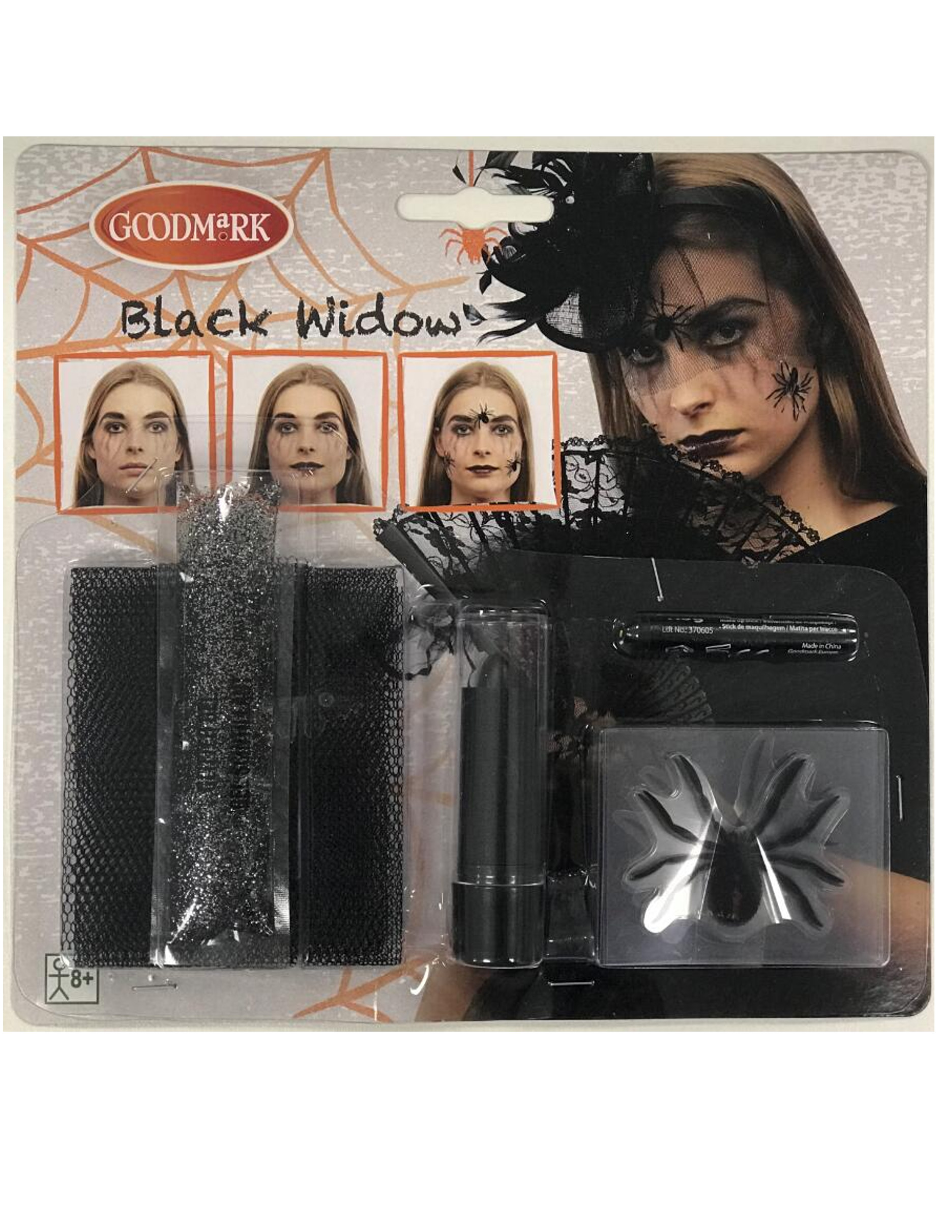 Kit maquillage veuve noire araignée