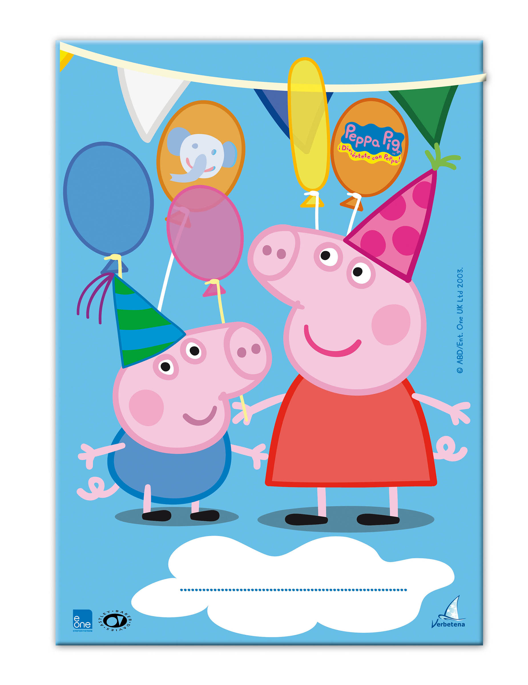 10 Sacs cadeaux Peppa Pig 17 x 25 cm