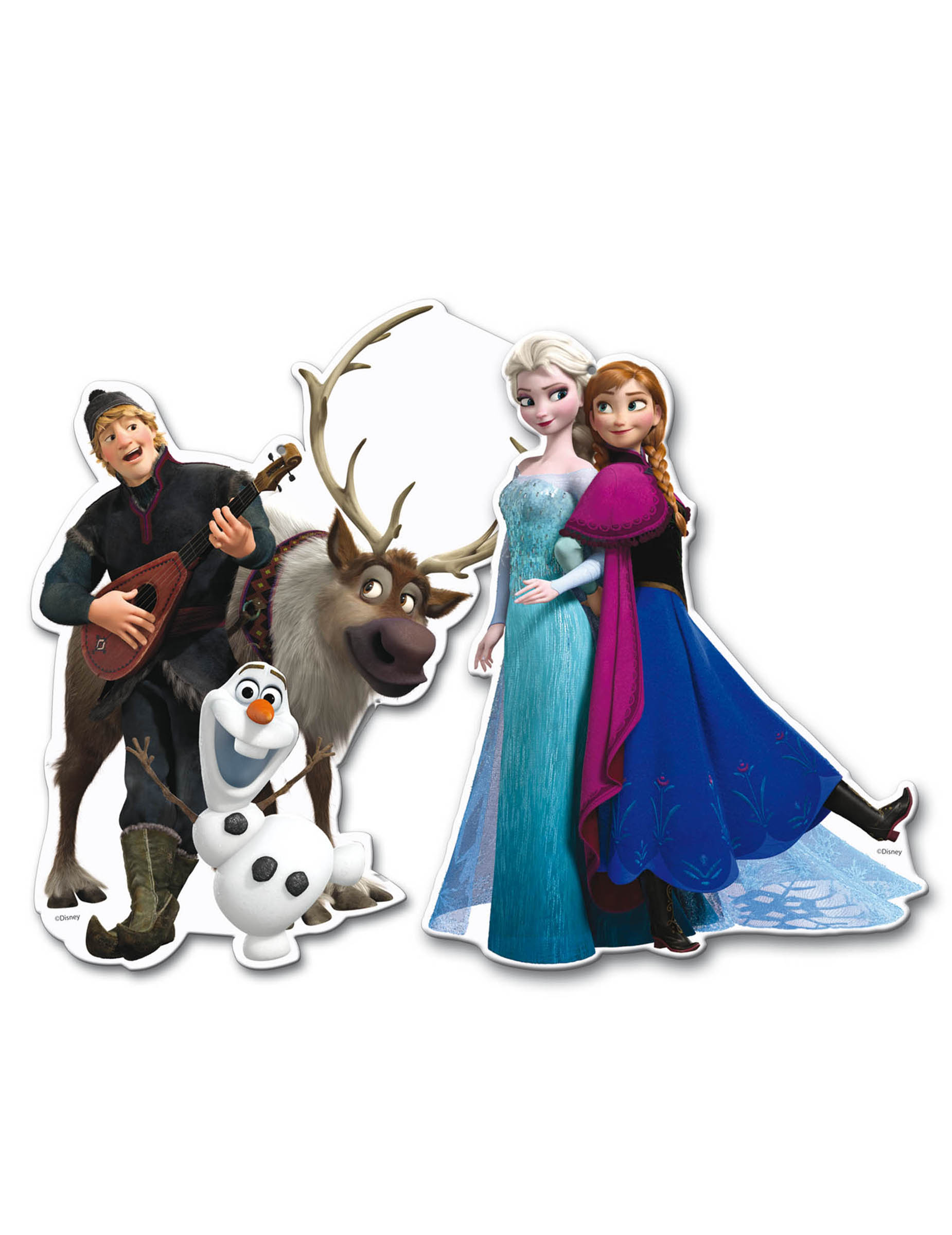 2 Décorations murales en carton La Reine des Neiges 30 cm