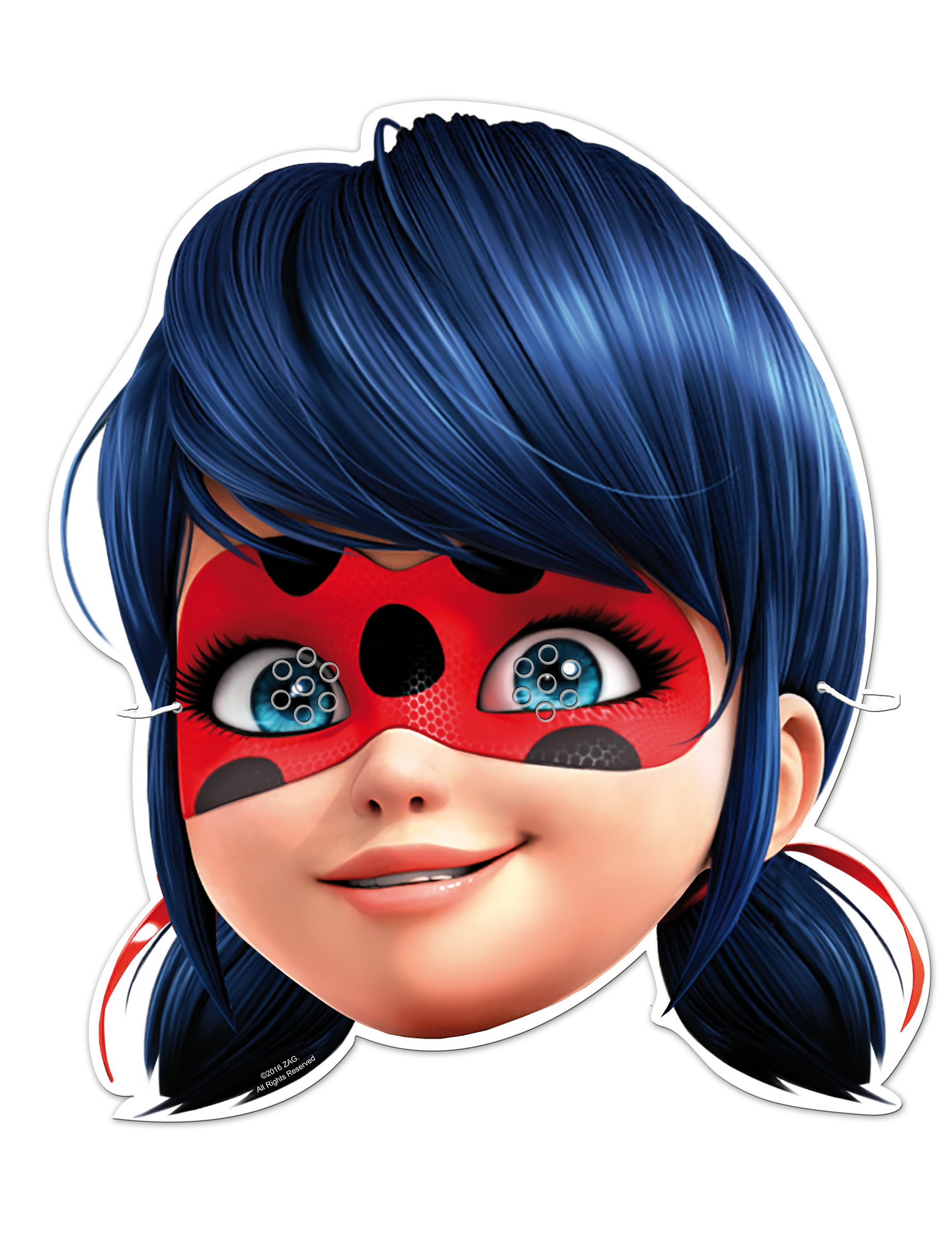 6 Masques en carton Ladybug