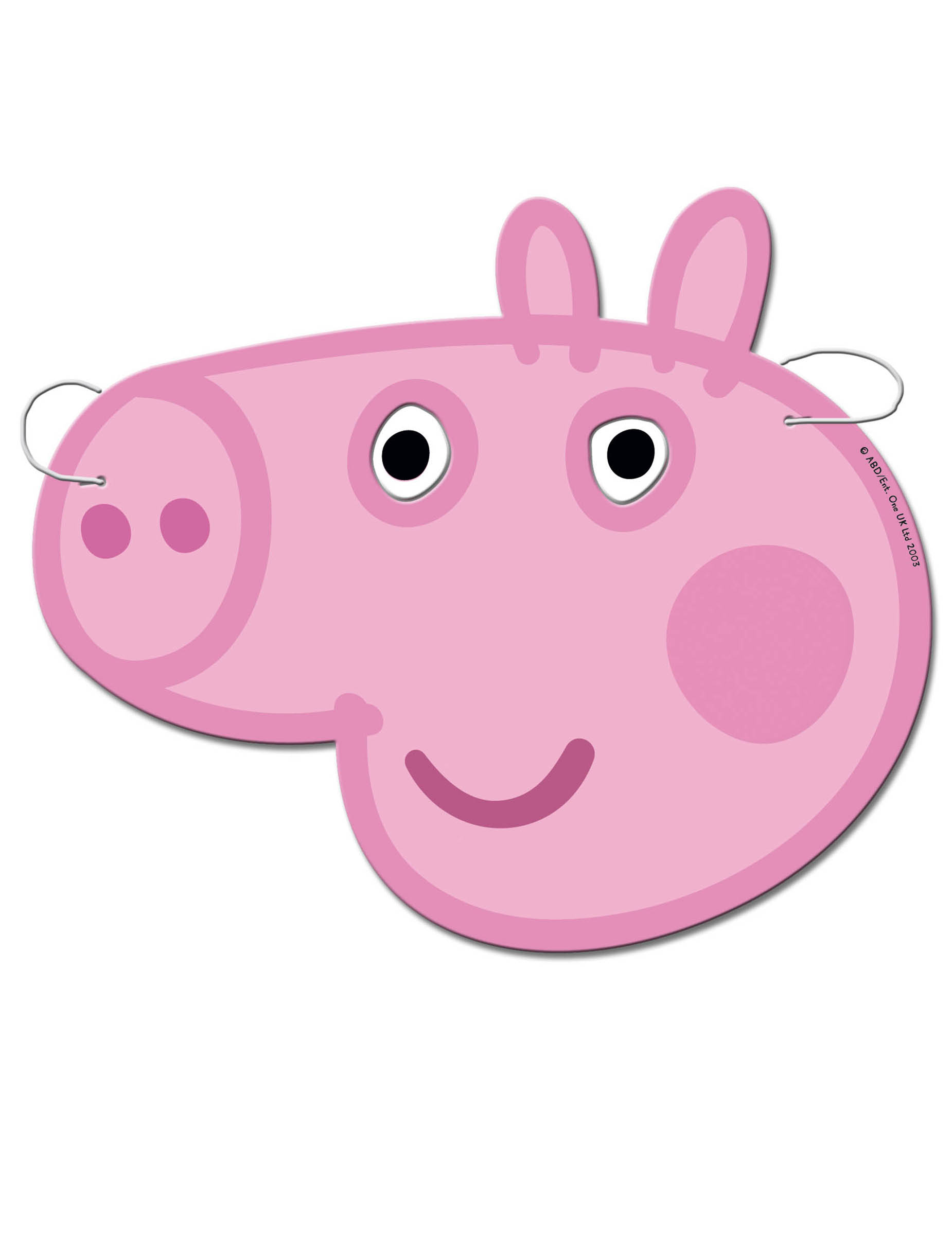 6 Masques en carton Peppa Pig