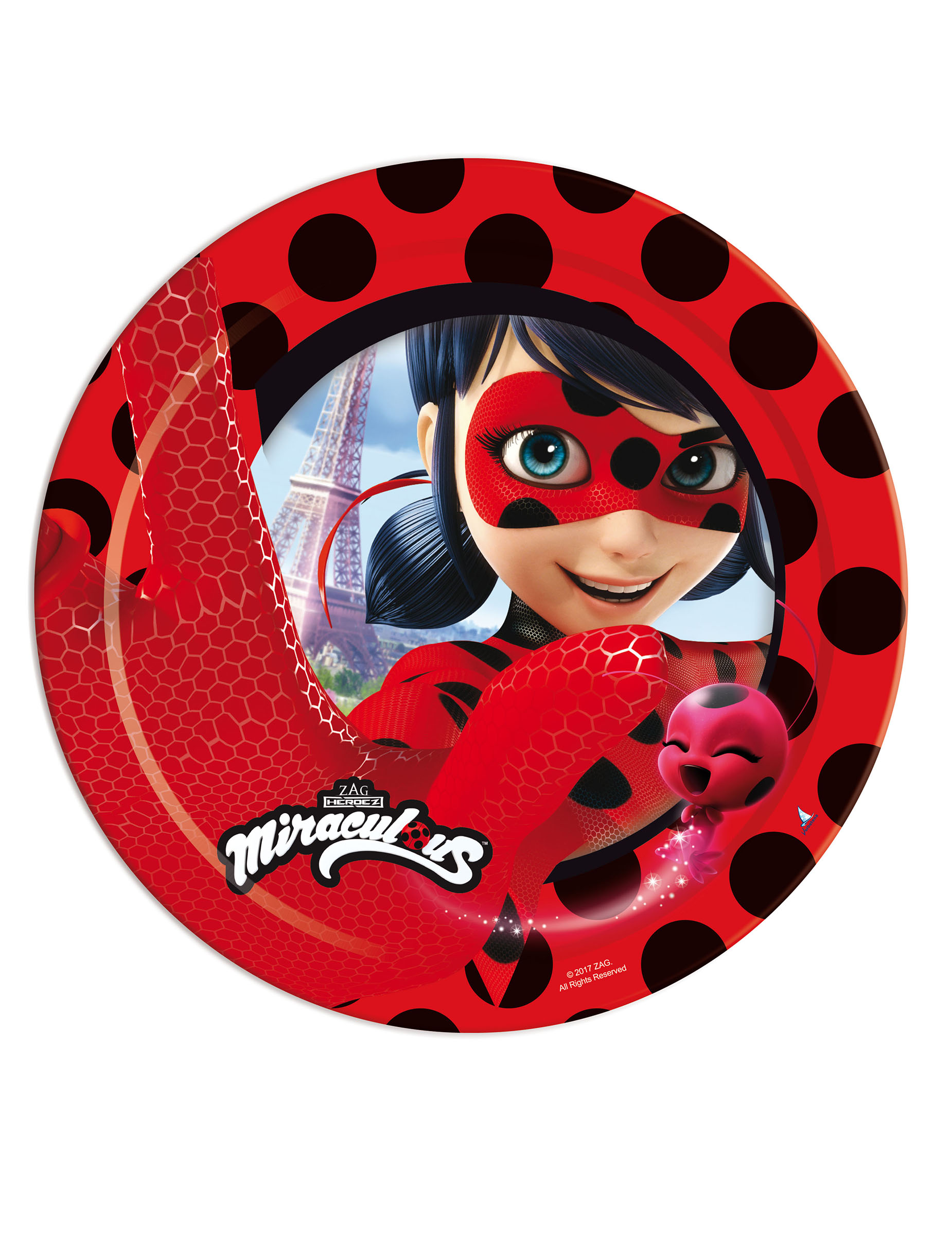 8 Assiettes en carton Ladybug 23 cm