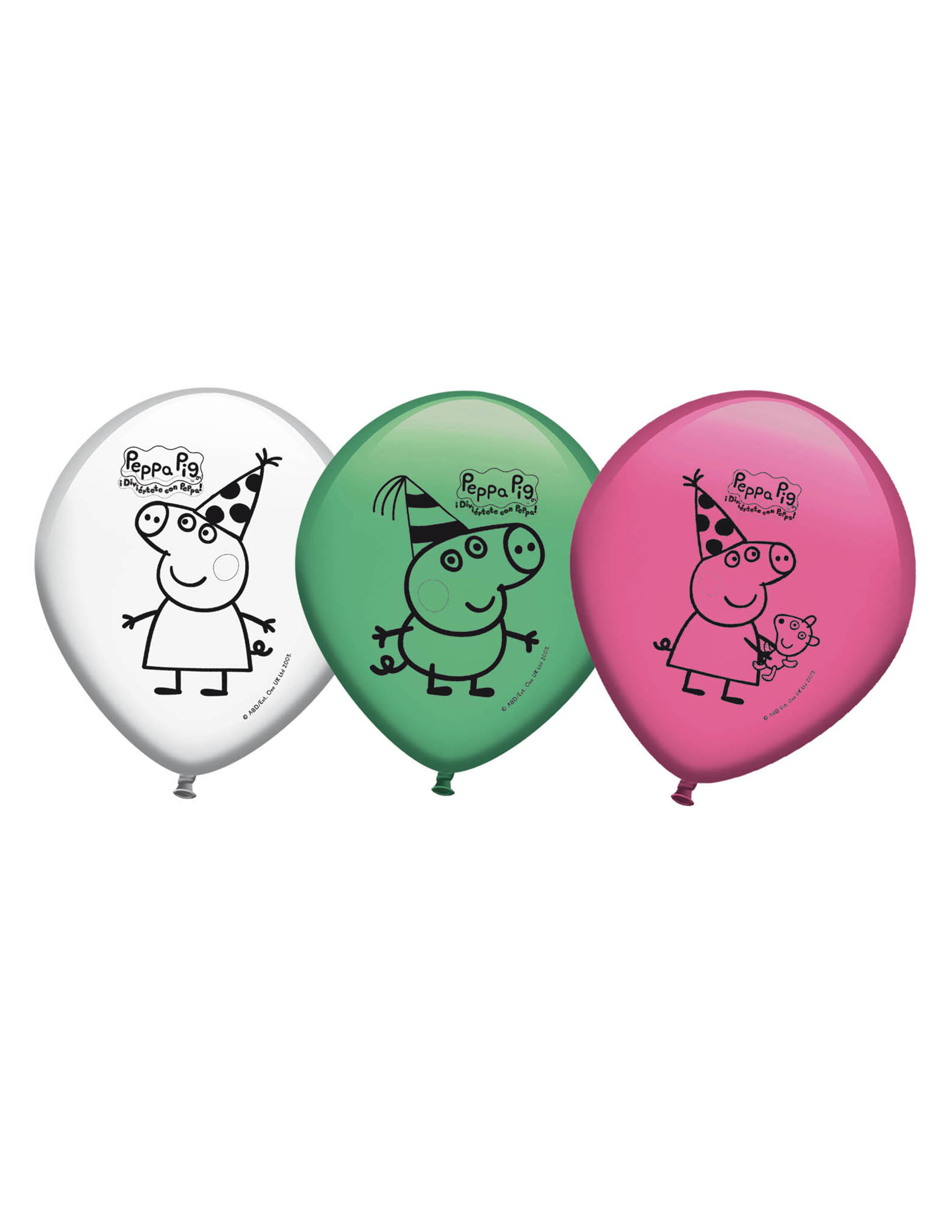 8 Ballons en latex Peppa Pig