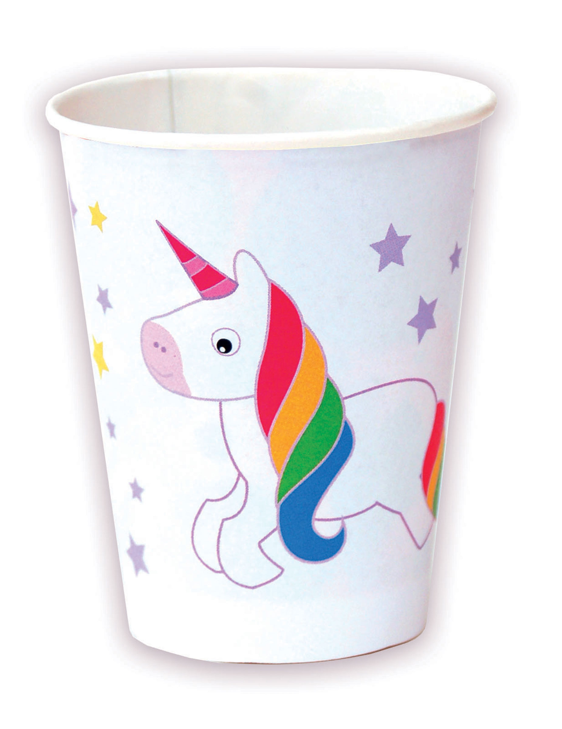 8 Gobelets en carton Licorne 220 ml