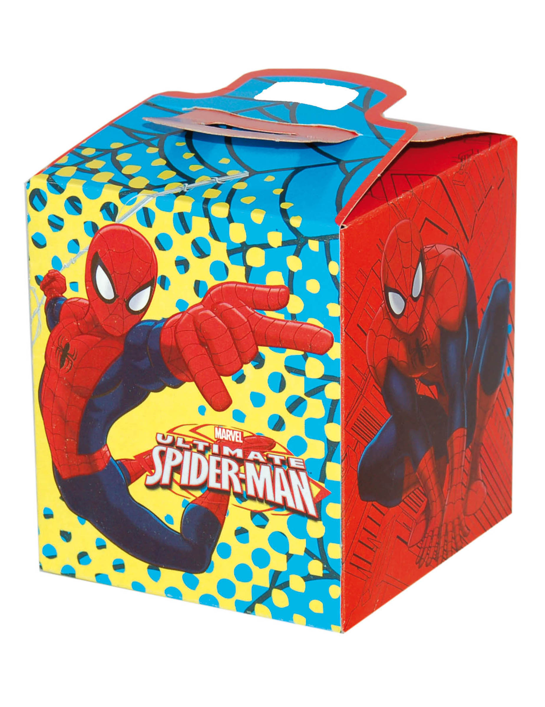 Boîte à cadeaux en carton Spiderman 9,5 x 9,5 x 11 cm
