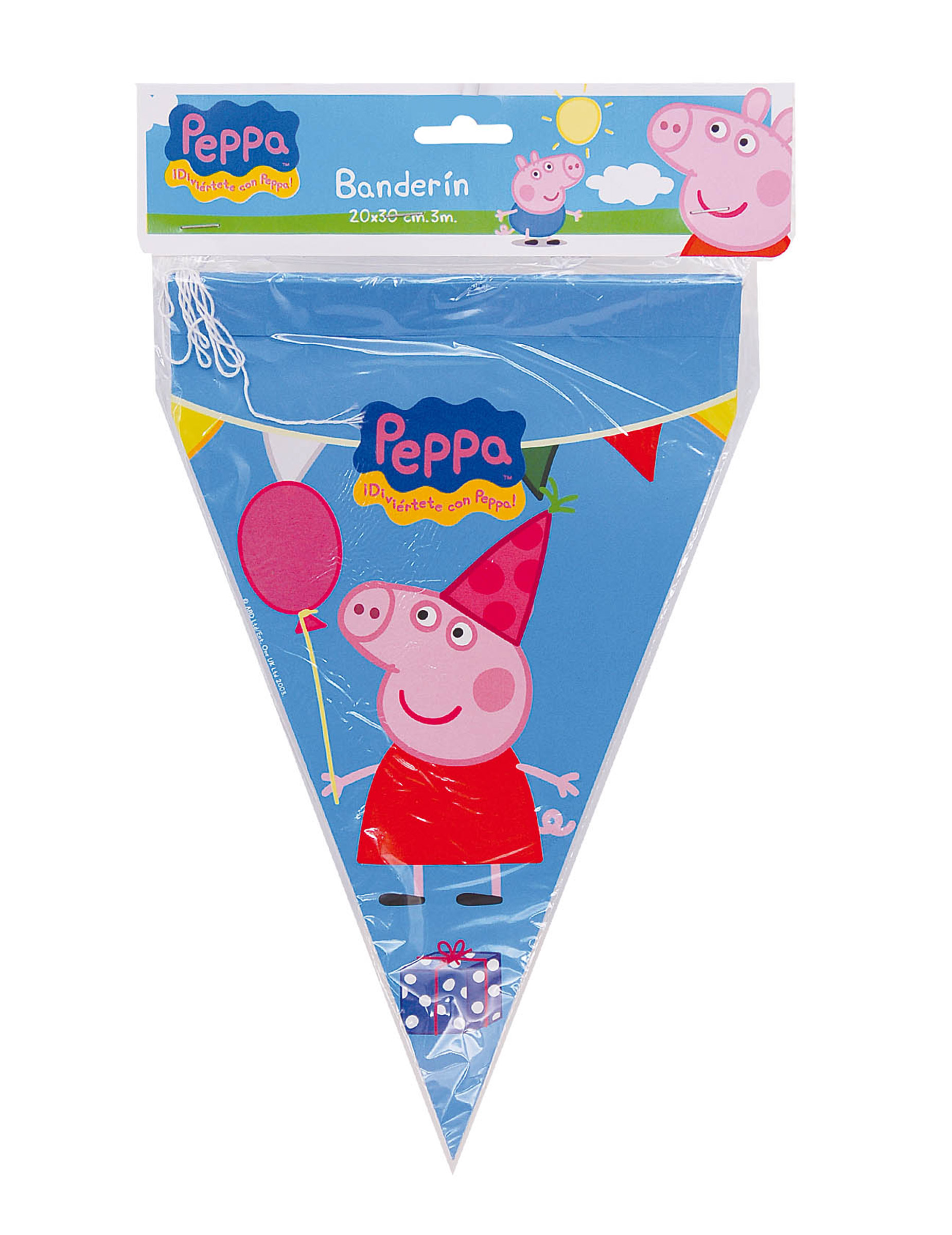 Guirlande à fanions Peppa Pig 20 x 30 cm 3 m