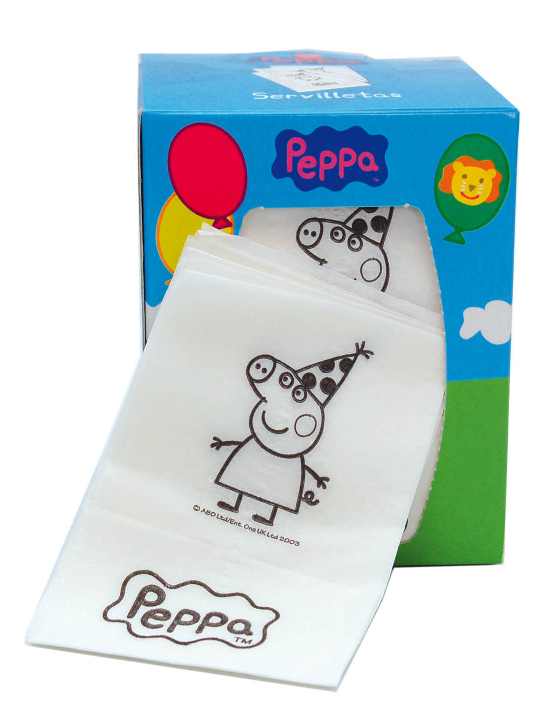 Porte-serviette en carton avec serviettes Peppa Pig