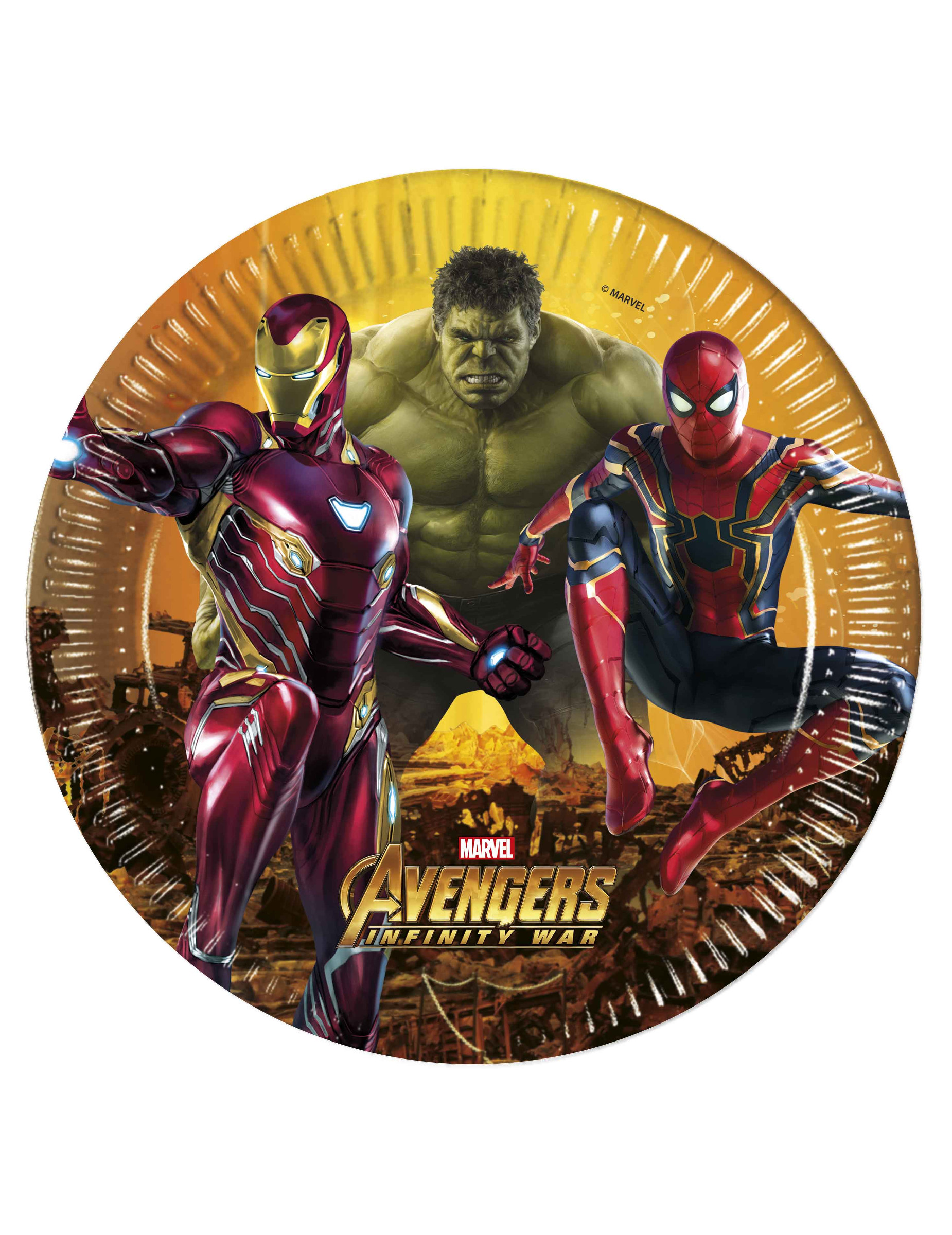 8 Assiettes Avengers Infinity War 23 cm