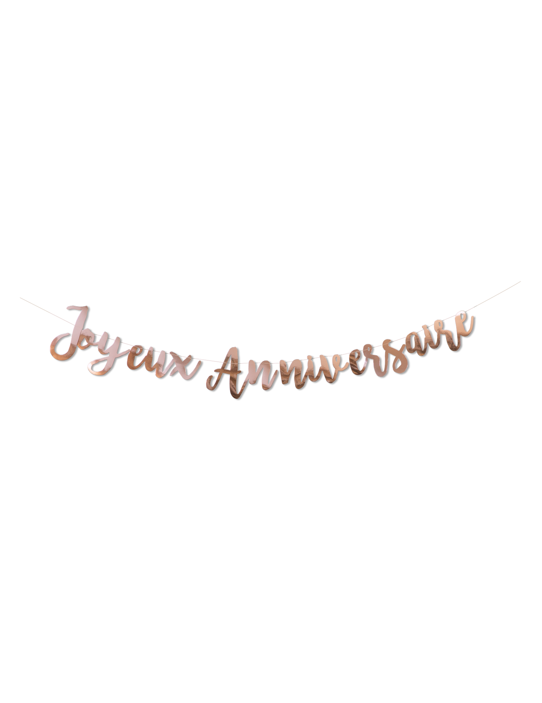 Guirlande Joyeux Anniversaire rose gold 1,80 m