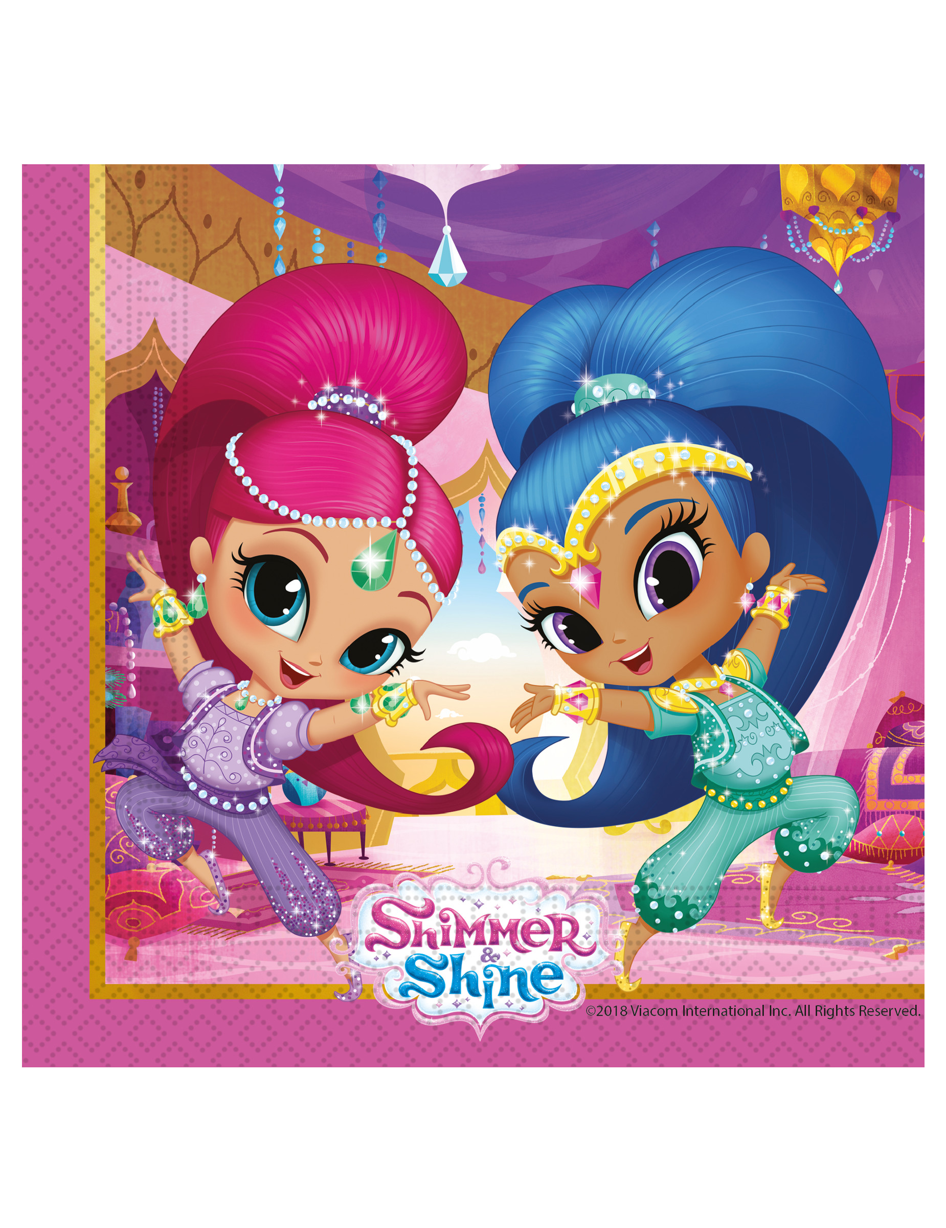 20 Serviettes Shimmer and Shine 33 x 33 cm