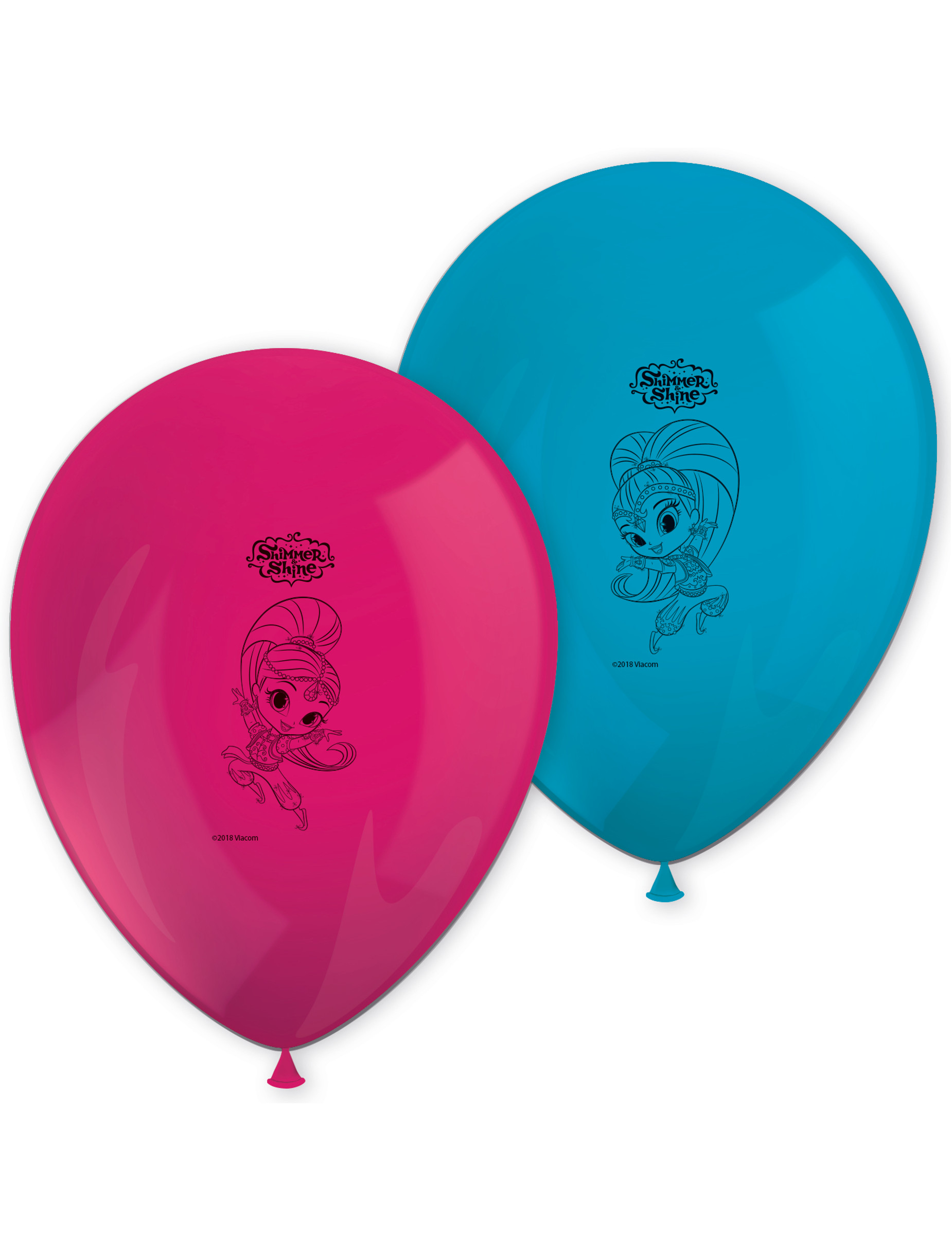 8 Ballons imprimés Shimmer and Shine