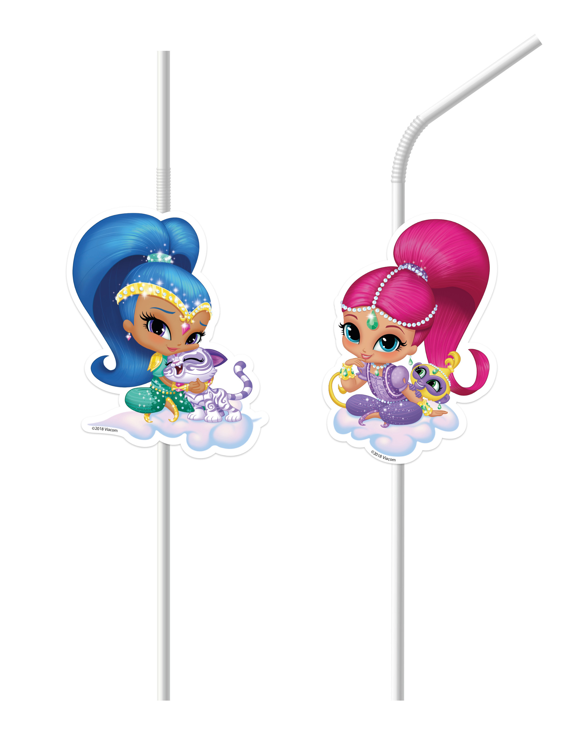 6 Pailles médaillons Shimmer and Shine