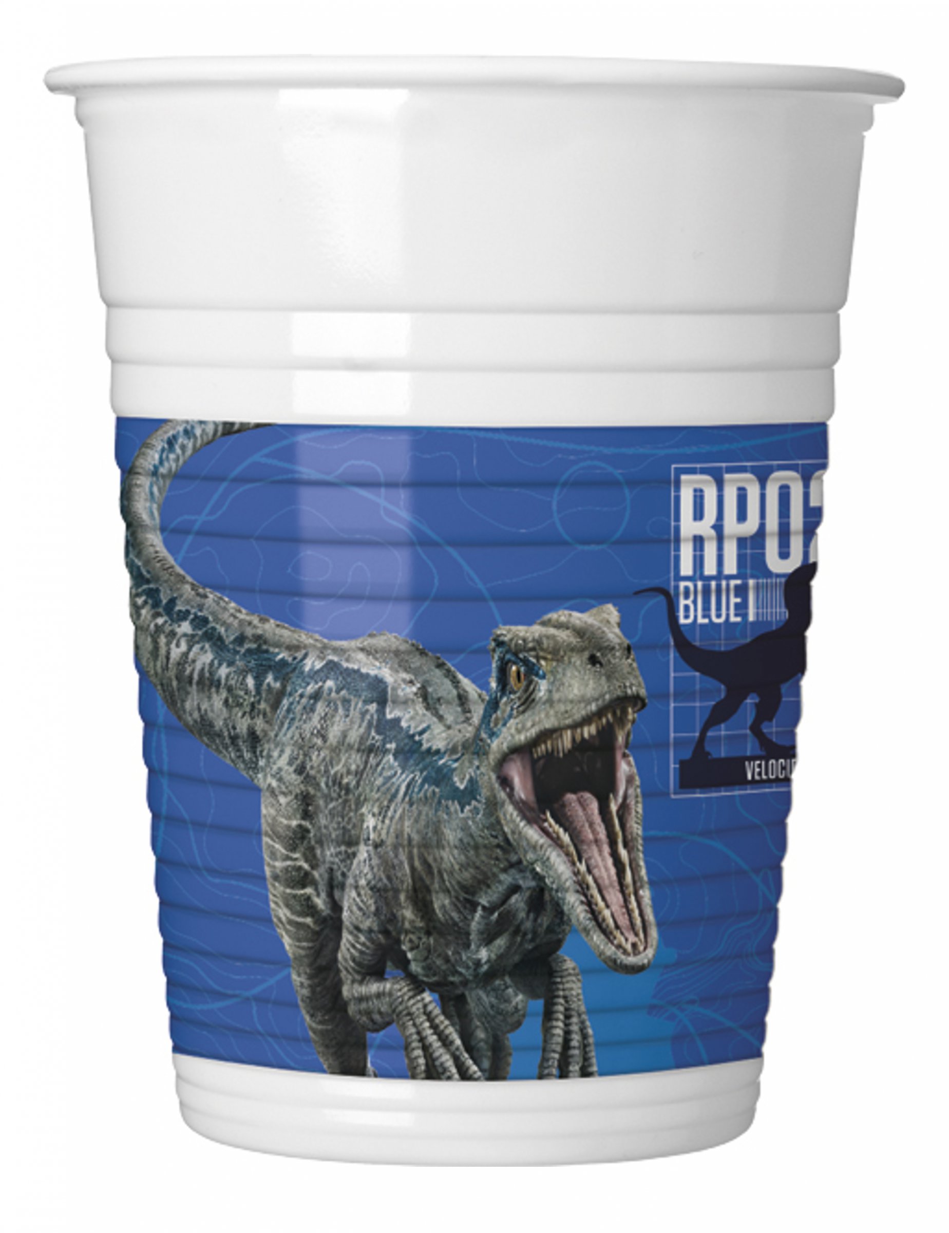8 Gobelets en plastique Jurassic World 2 200 ml