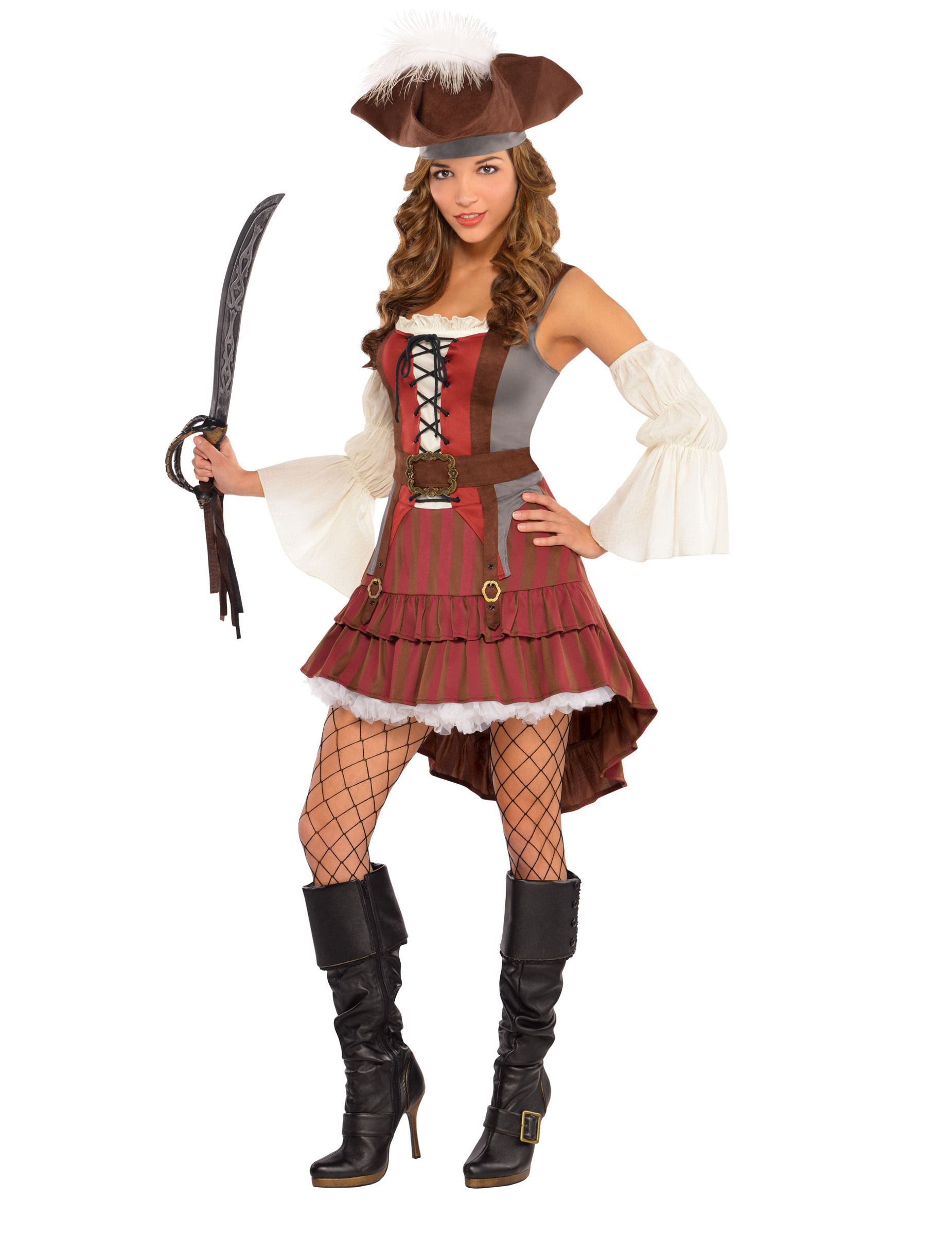 Déguisement pirate sexy asymétrique femme