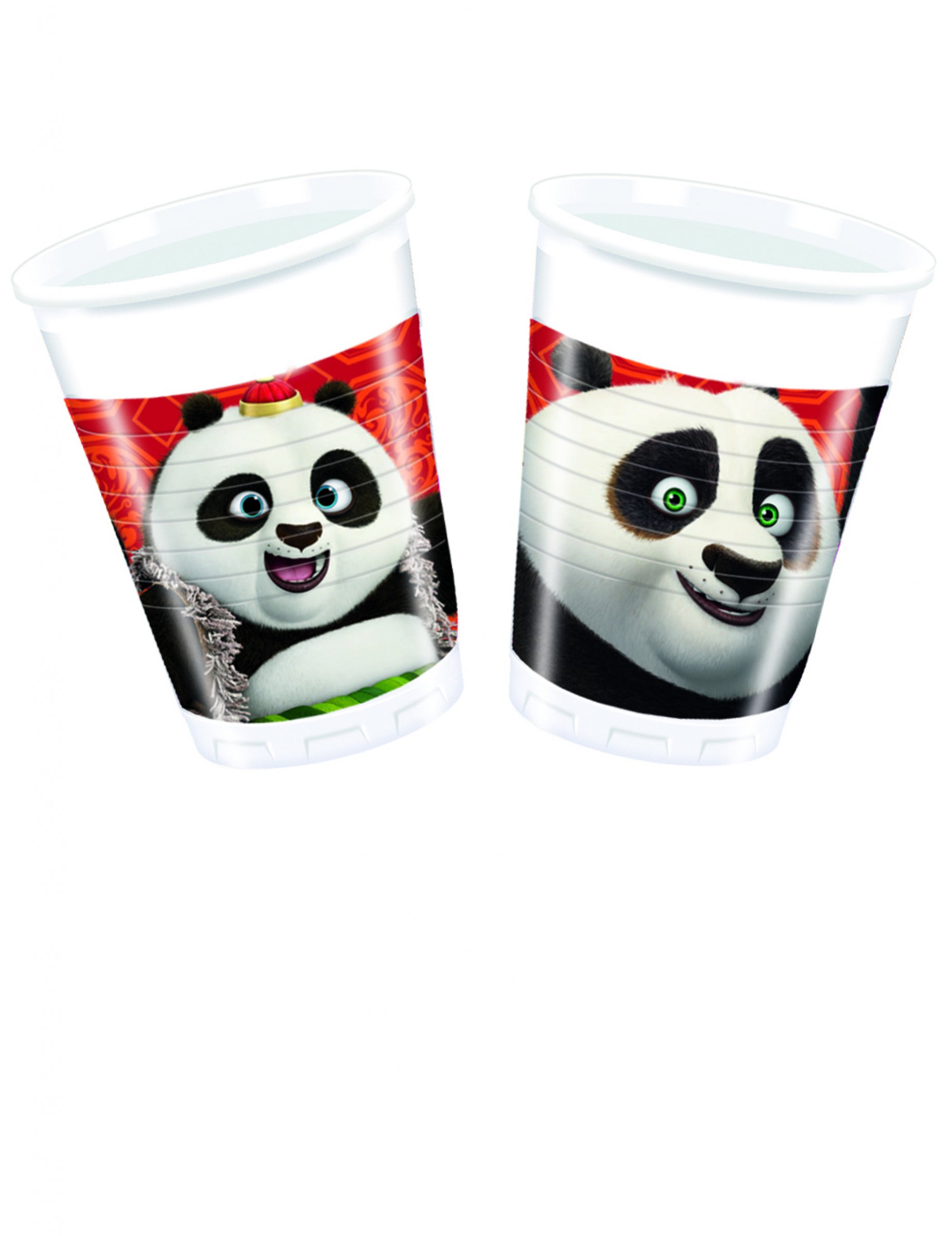 8 Gobelets en plastique Kung Fu Panda 3 200 ml