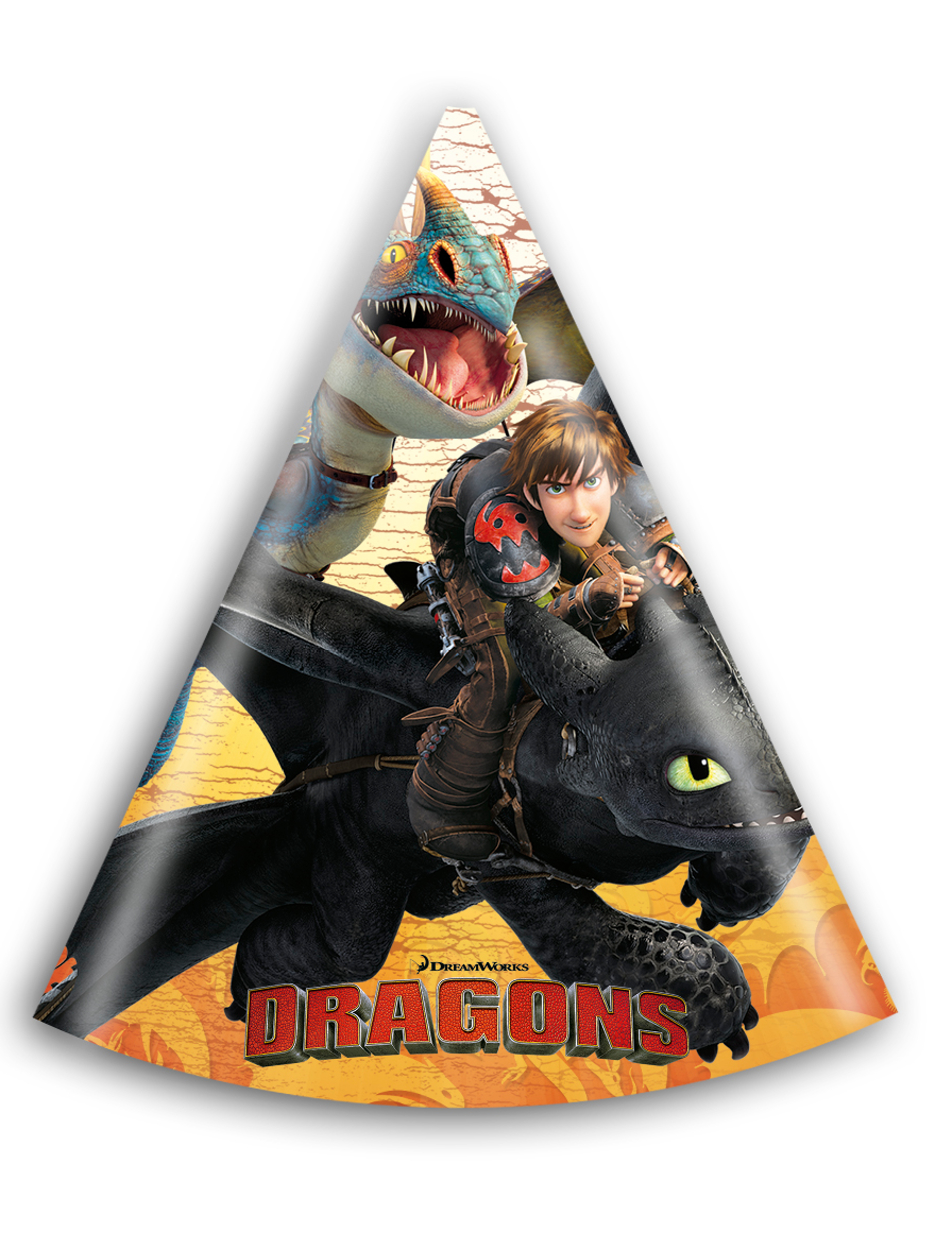 6 Chapeaux de fête Dragons