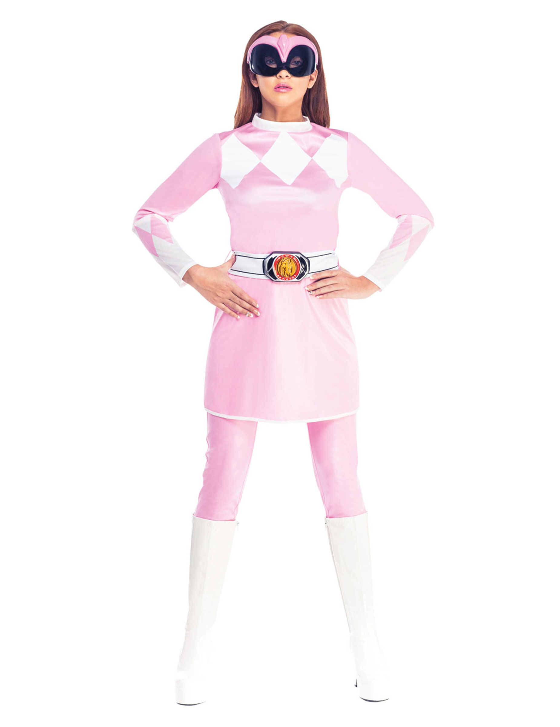 Déguisement combinaison rose Power Rangers Mighty Morphin femme