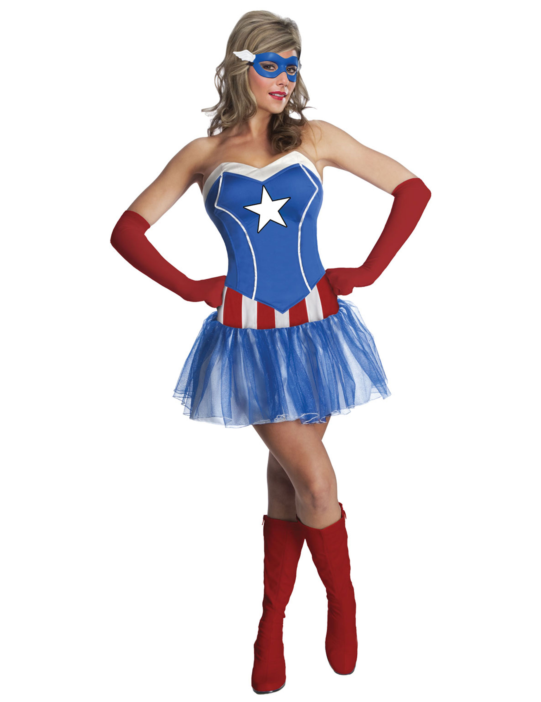 Déguisement robe tutu Miss America femme
