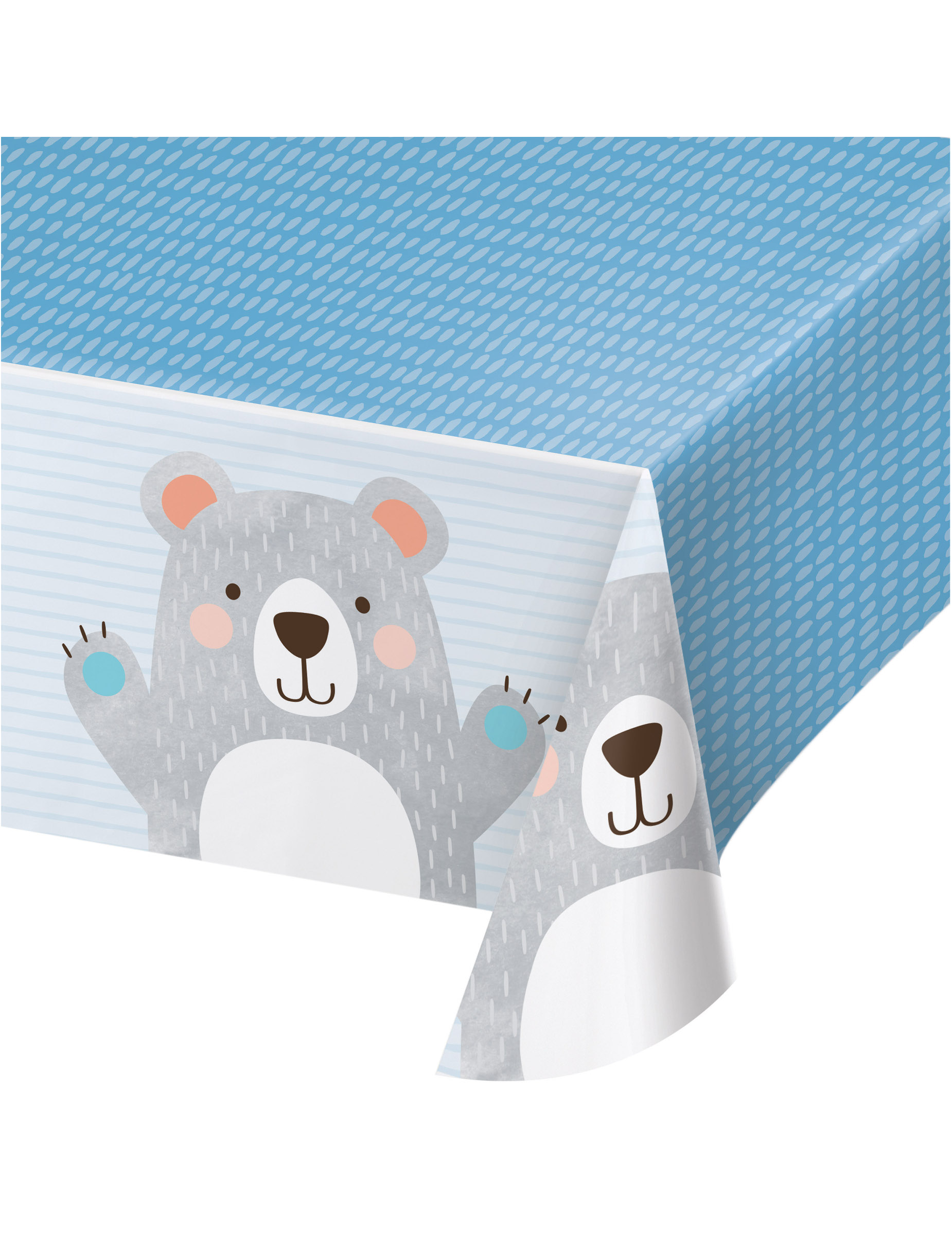 Nappe en plastique Petit Ours Gris 137 x 259 cm