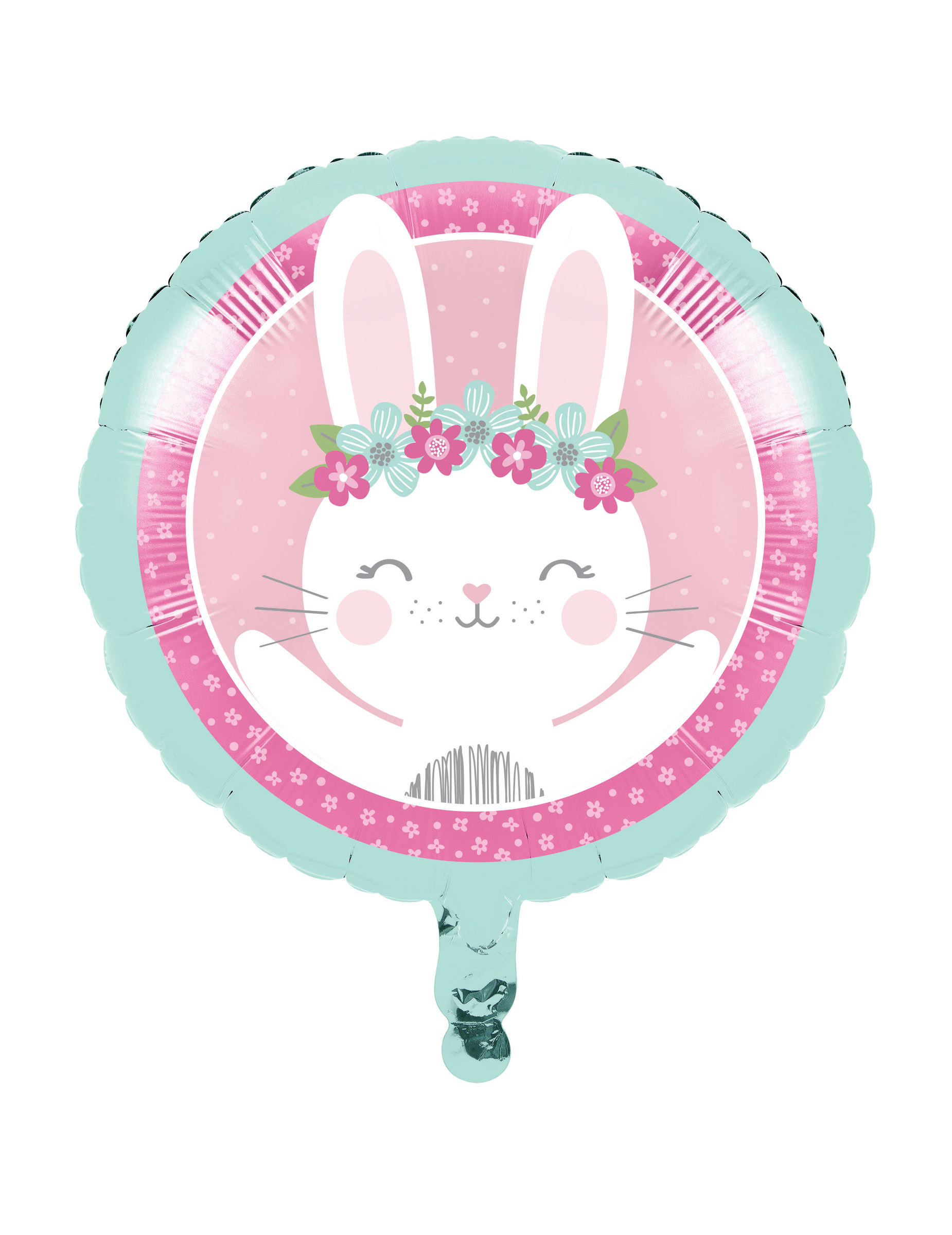 Ballon en aluminium Petit Lapin rose 45,7 cm