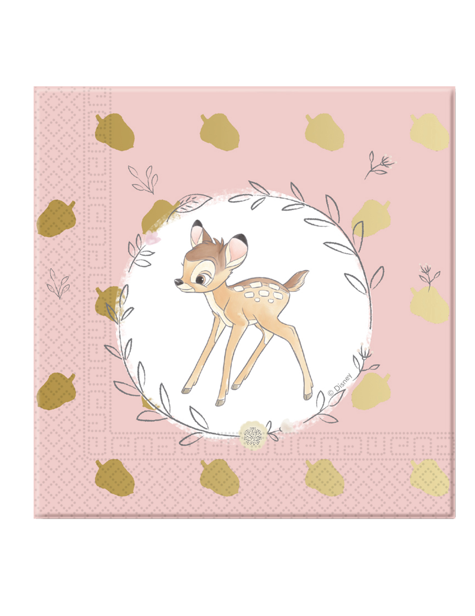 20 Serviettes en papier 33 x 33 cm premium Bambi