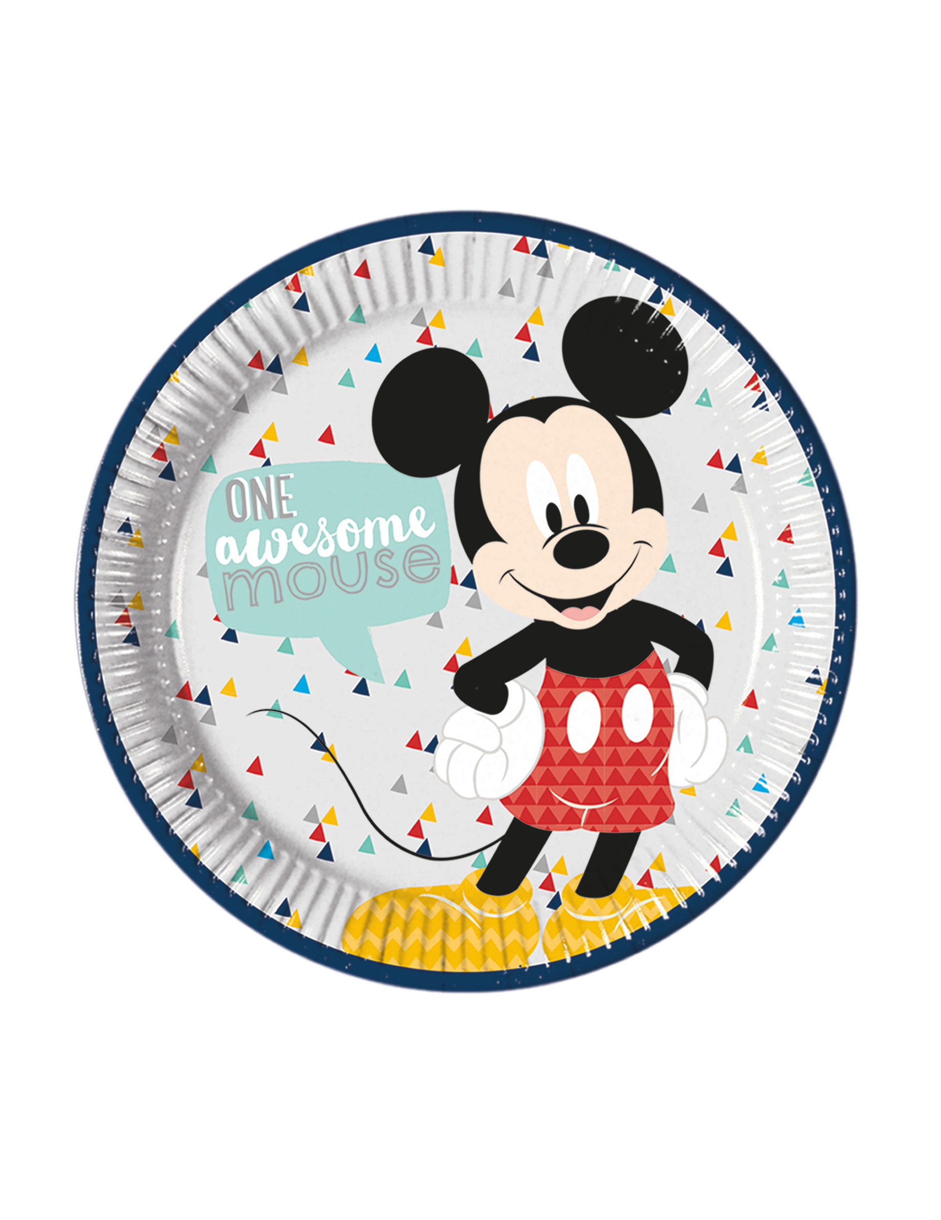 8 Assiettes en carton premium Mickey 23 cm