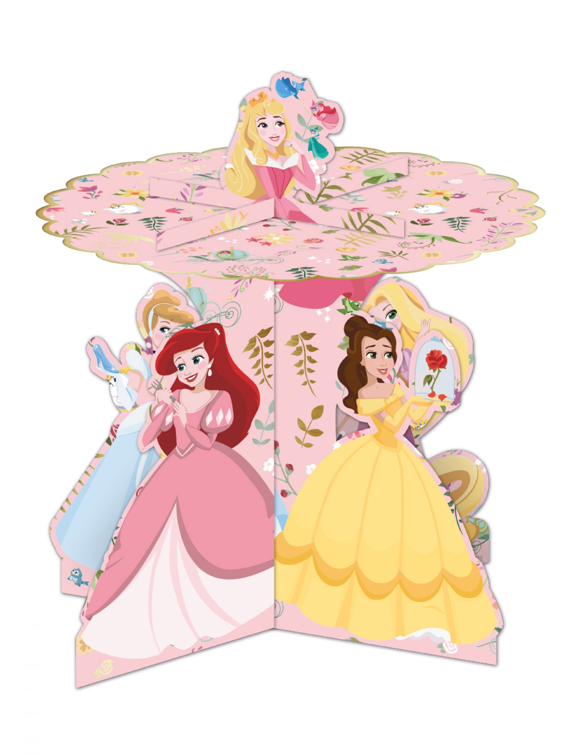 Présentoir à cupcakes en carton premium Princesses Disney