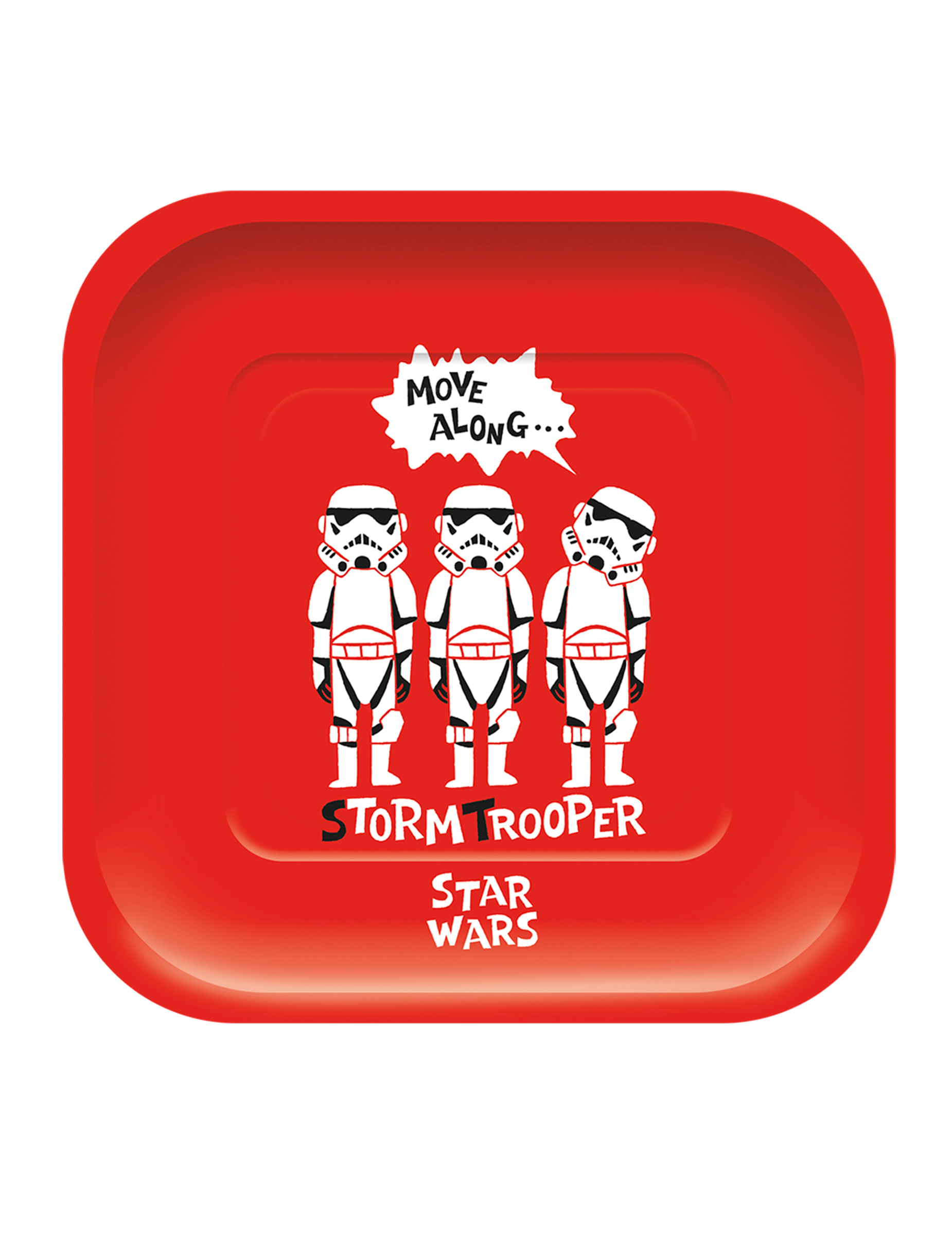 4 Assiettes en carton carré premium Star Wars 24 x 24 cm