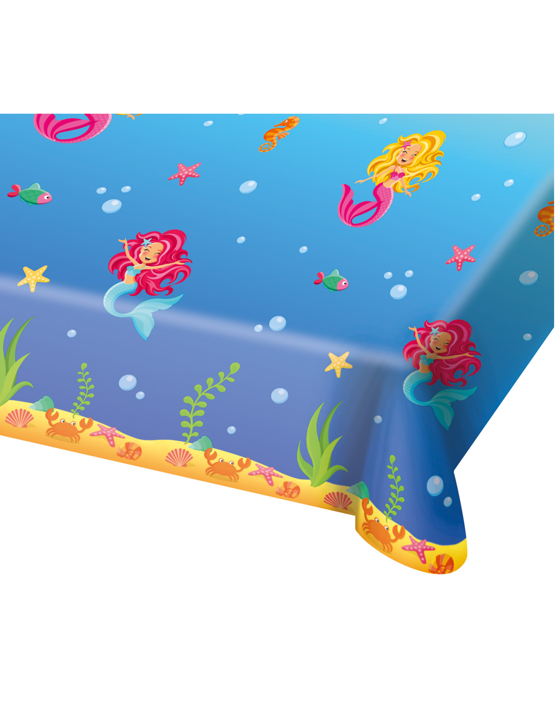 Nappe en plastique Sirène bleue 180 x 130 cm