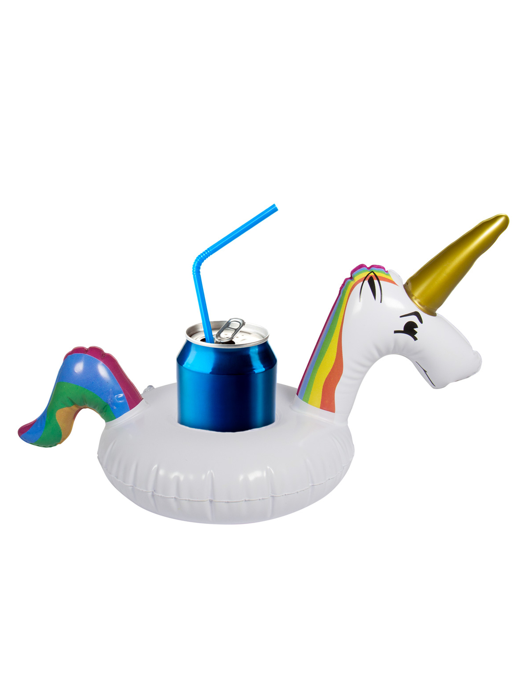 Mini bouée pour boissons Licorne blanche