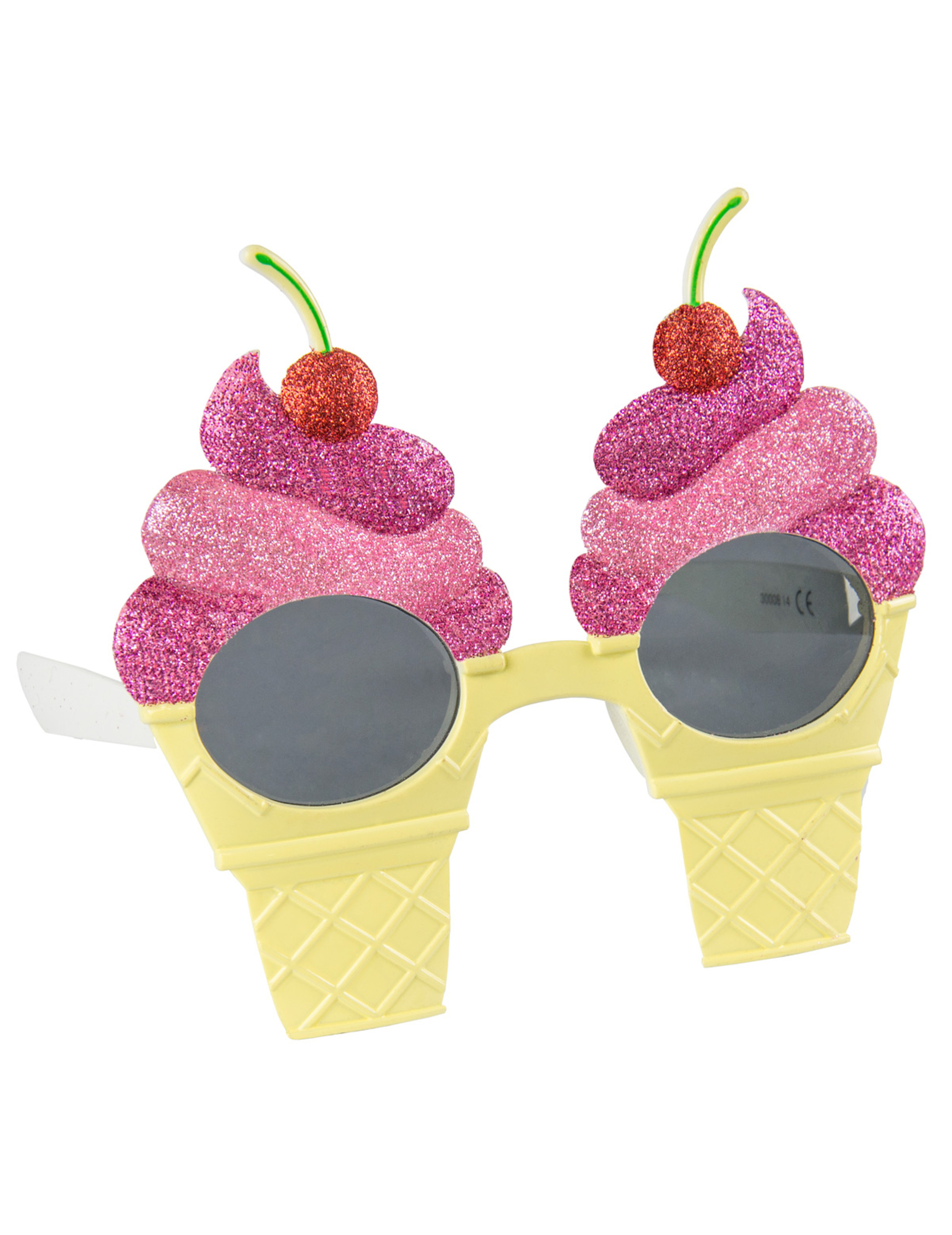Lunettes cônes de glaces roses adulte