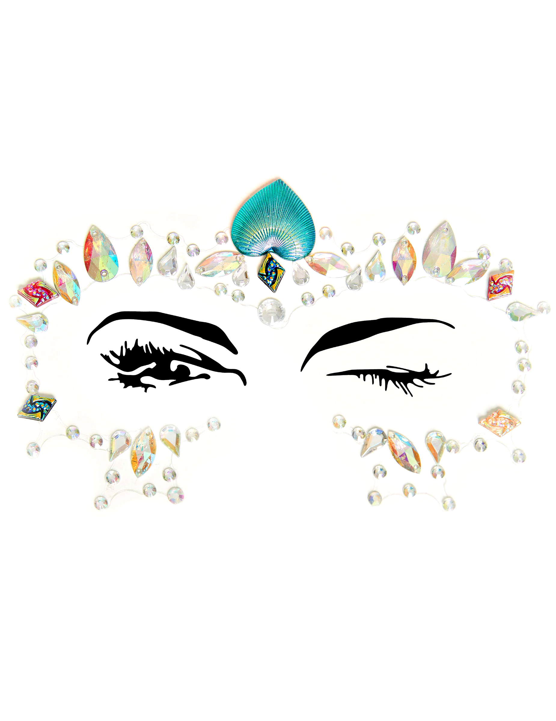 Bijoux pour visage adhésifs zen adulte