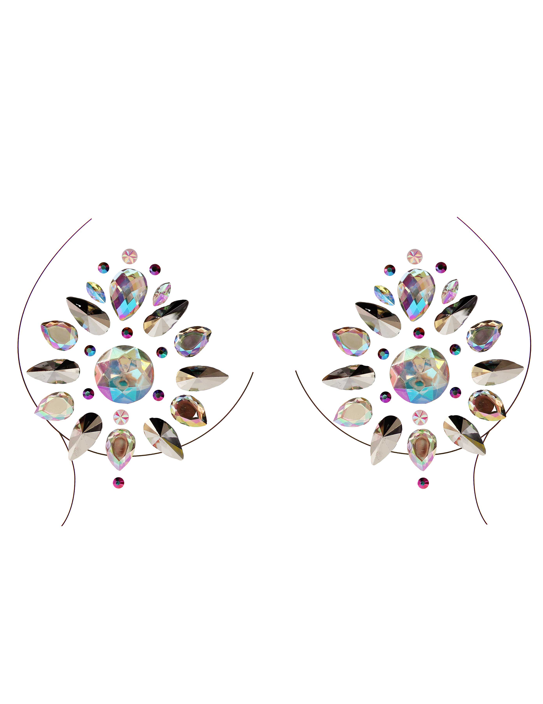 Bijoux pour décolleté et corps motifs géométriques adulte