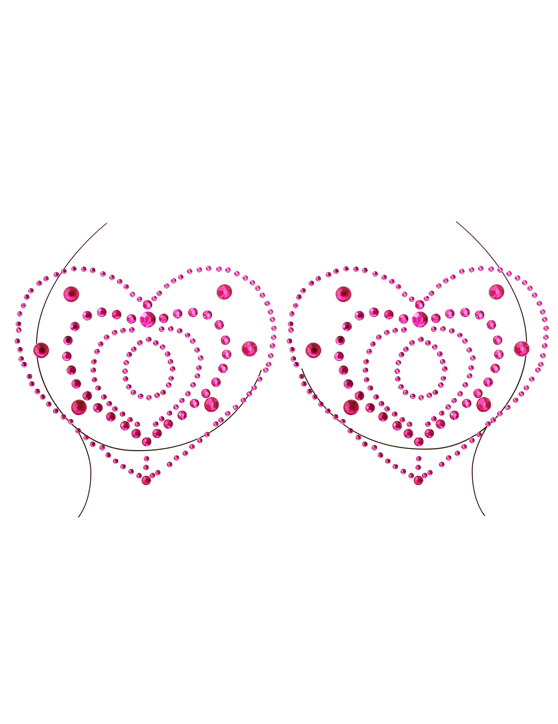 Bijoux pour décolleté et corps motifs coeurs adulte