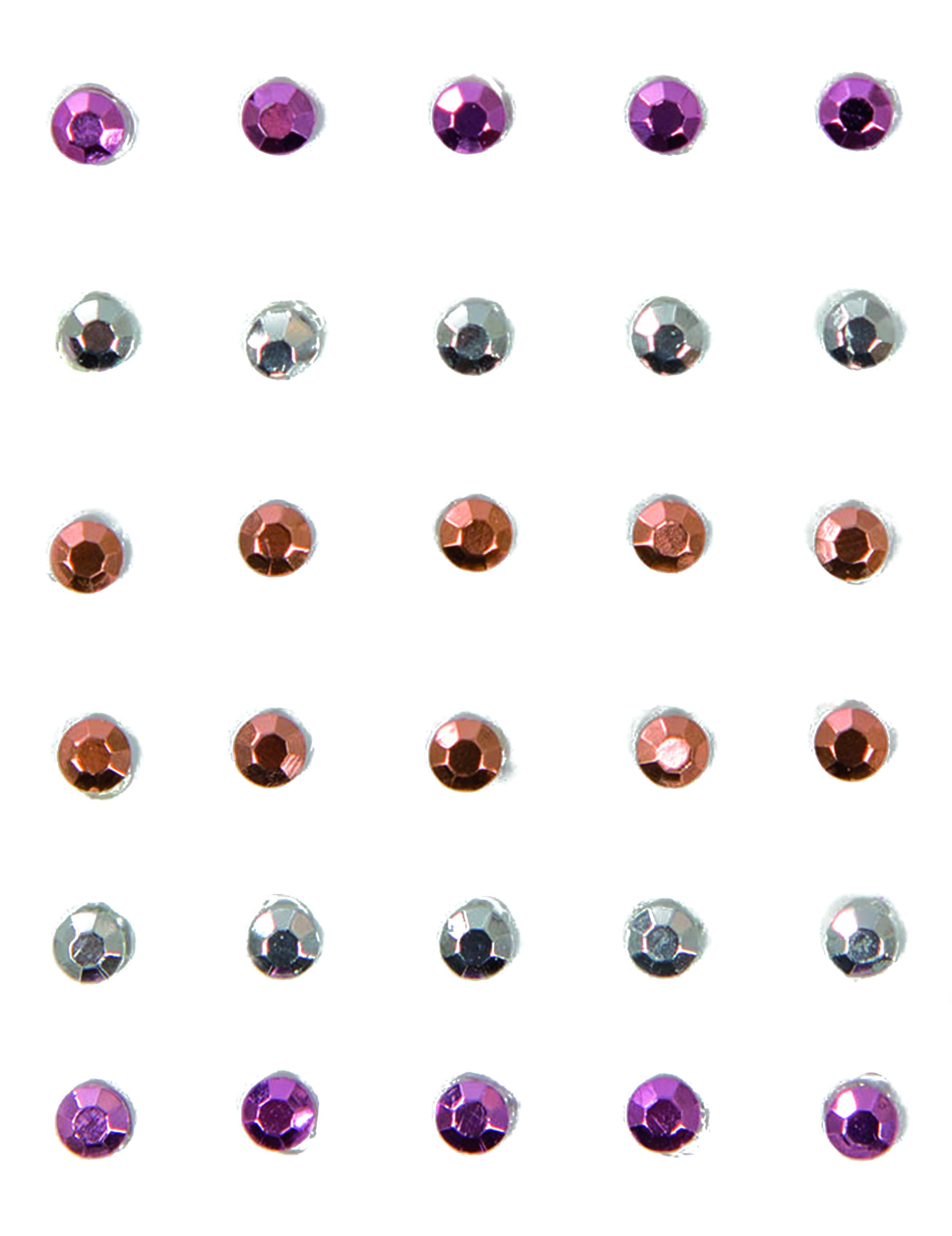 Strass pour visage et corps métallique adulte