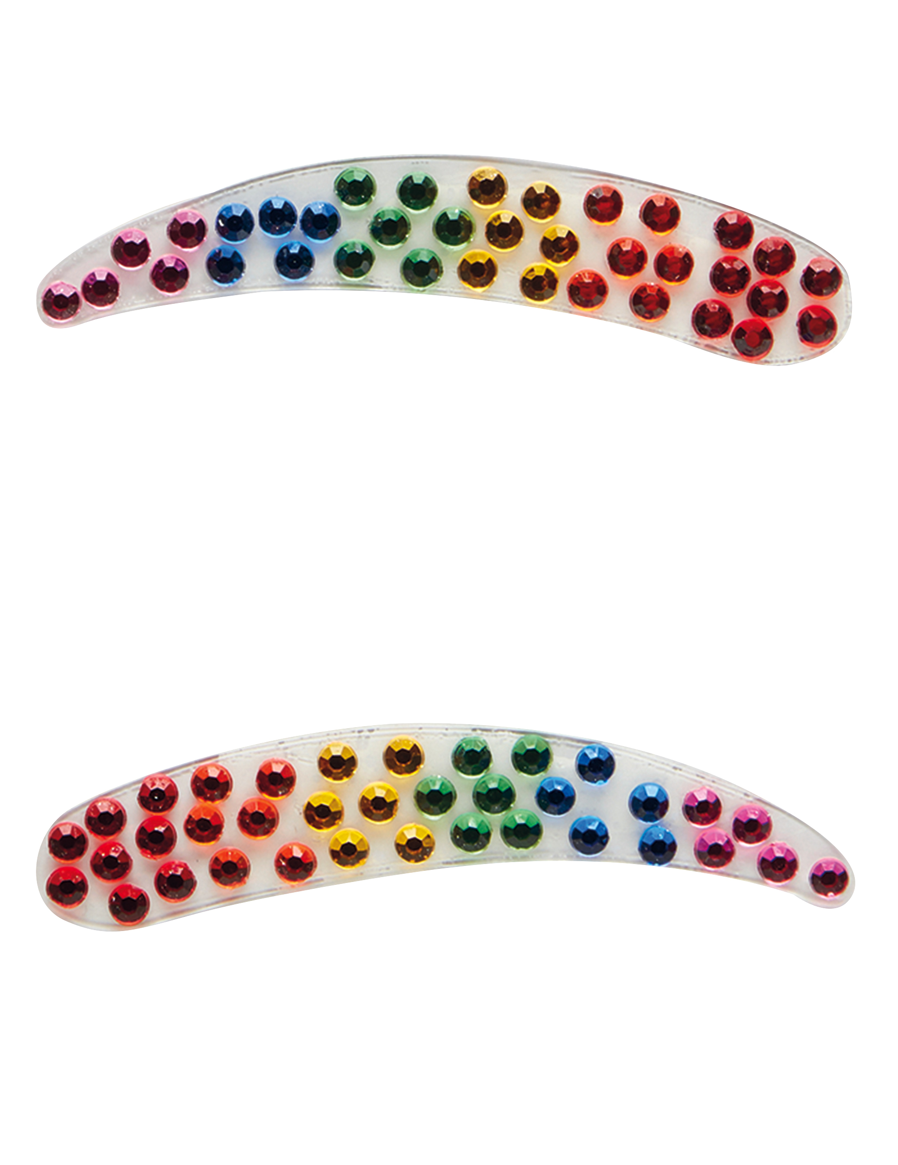 Strass pour sourcils multicolores adulte