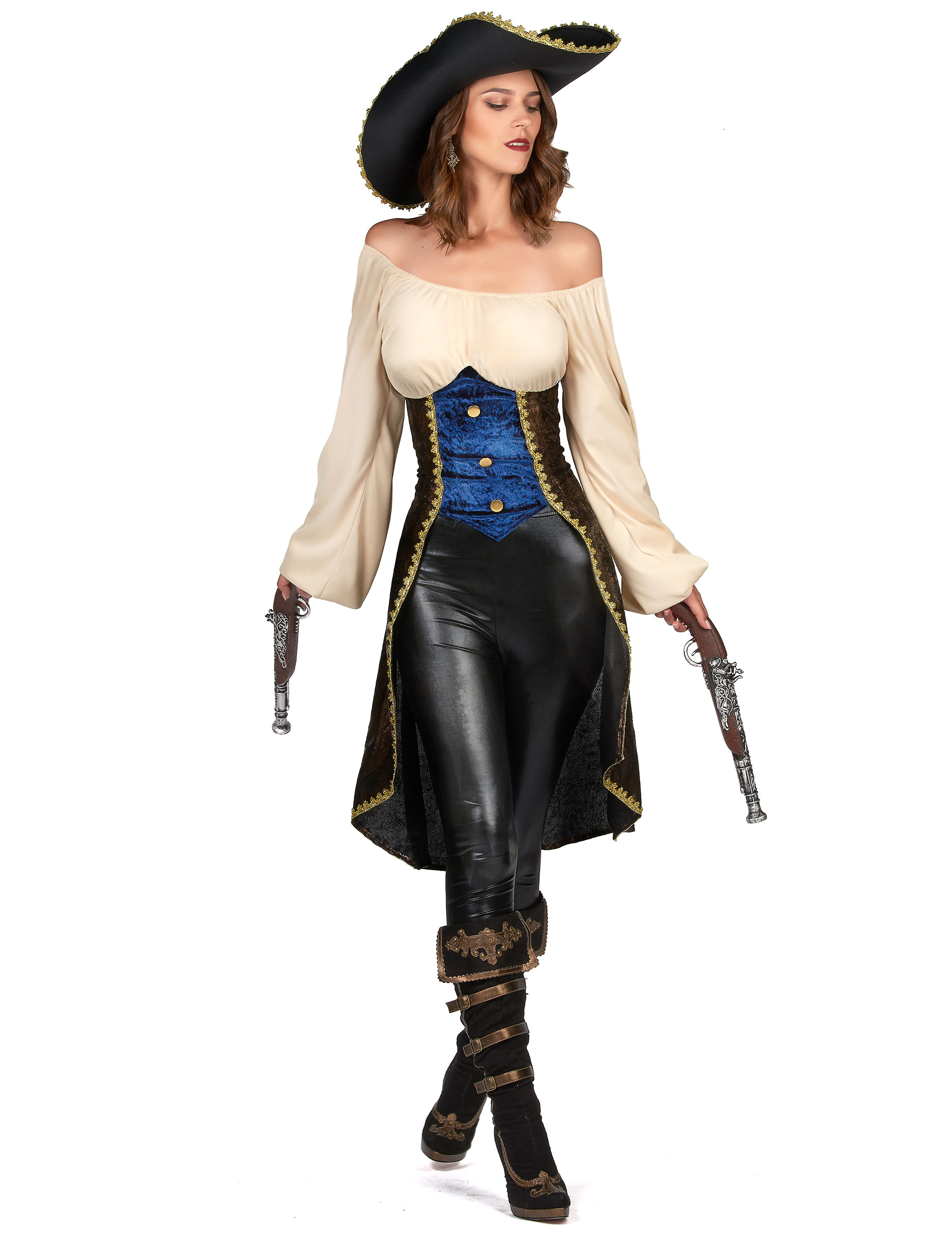 Déguisement pirate marron femme