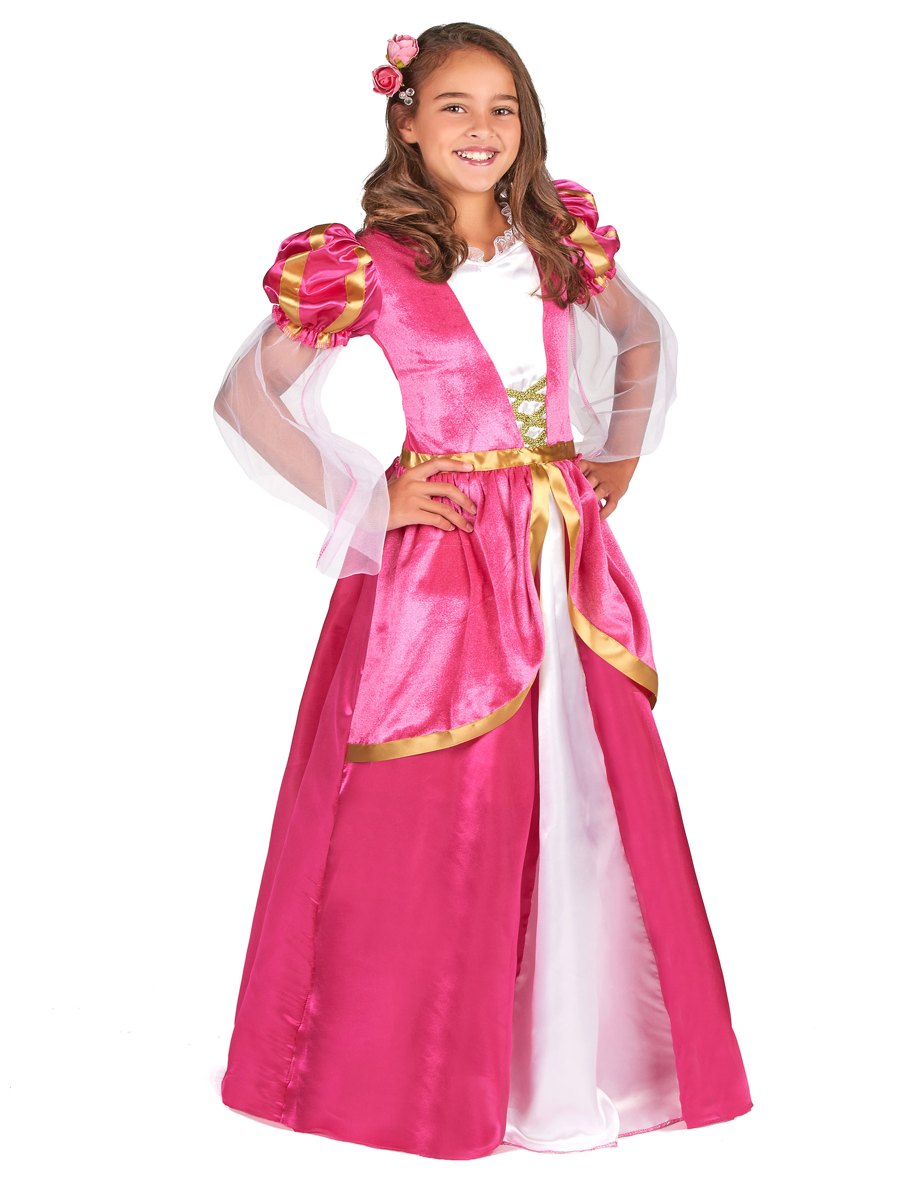 Déguisement princesse médiévale rose fille