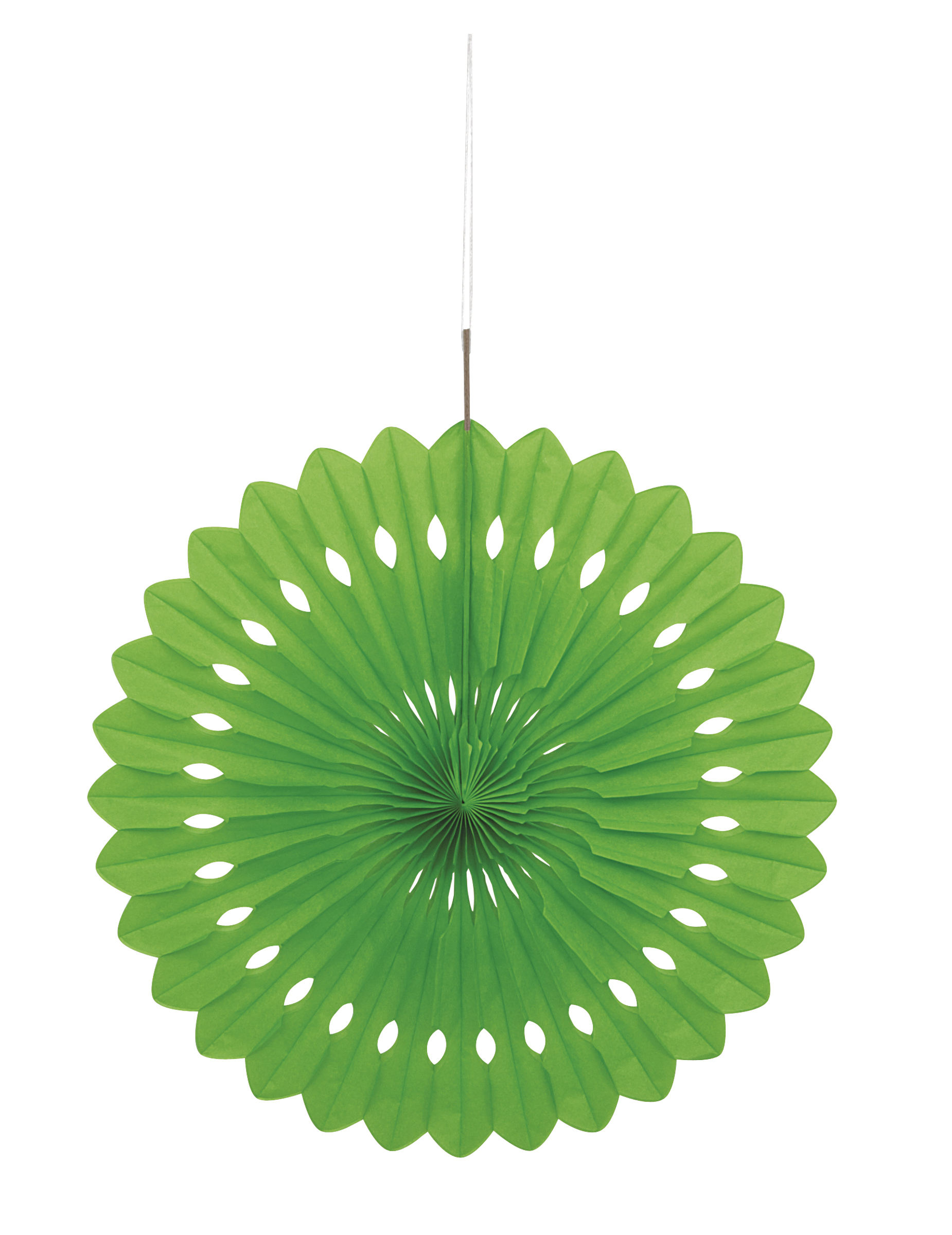 Rosace en papier vert citron 40 cm