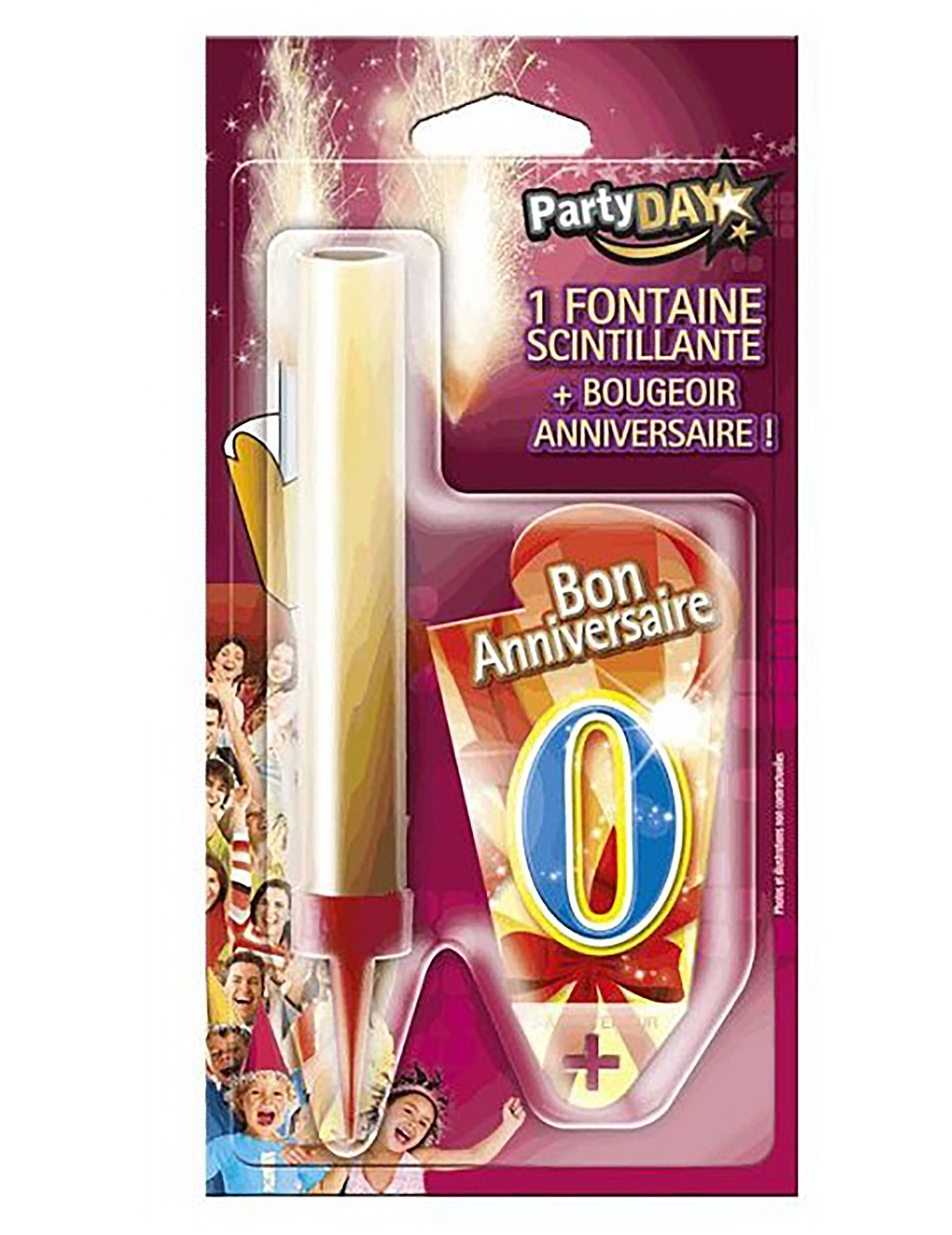 Fontaine de glace avec carte anniversaire chiffre 11 x 21 cm