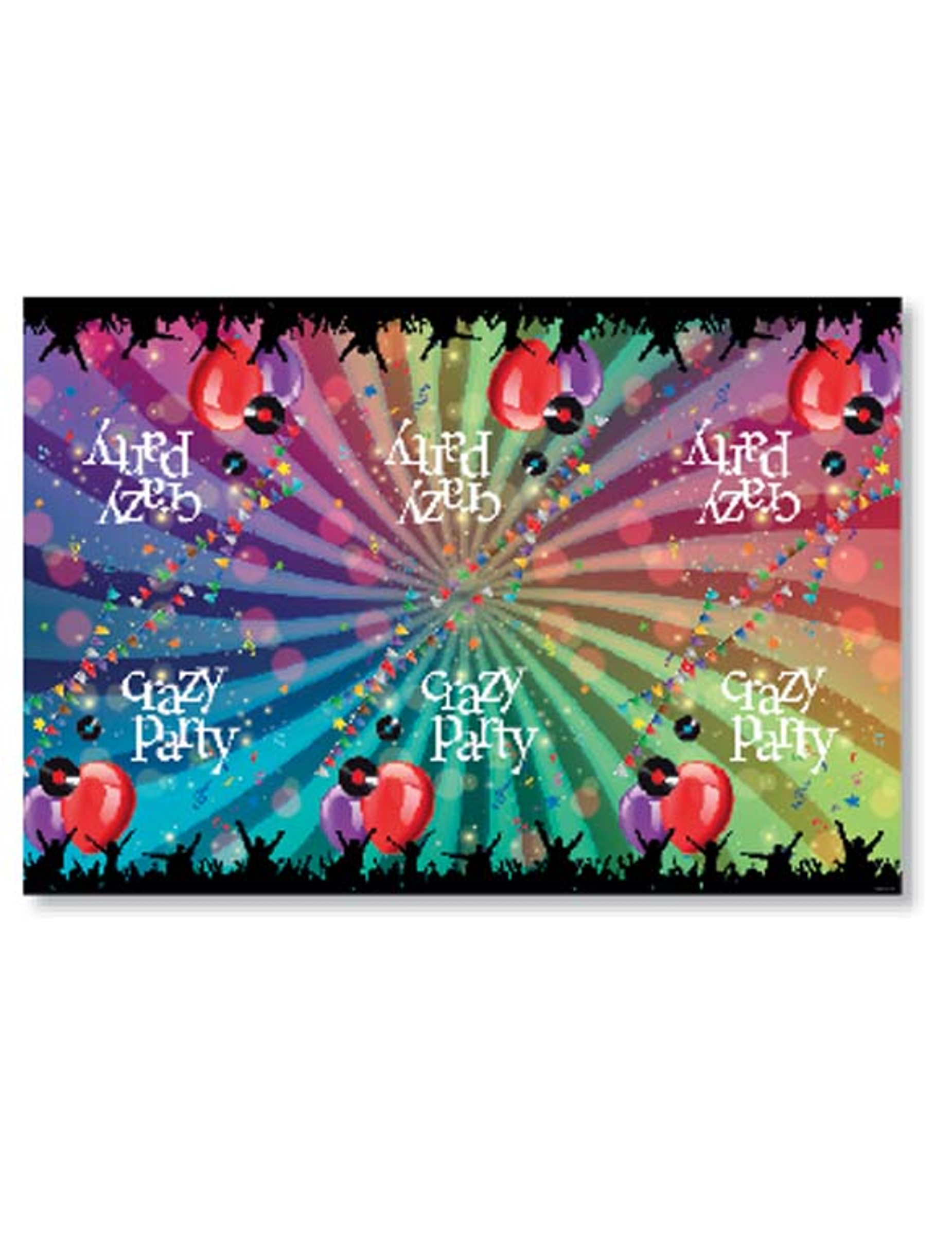 Nappe en plastique Crazy Party 130 x 180 cm