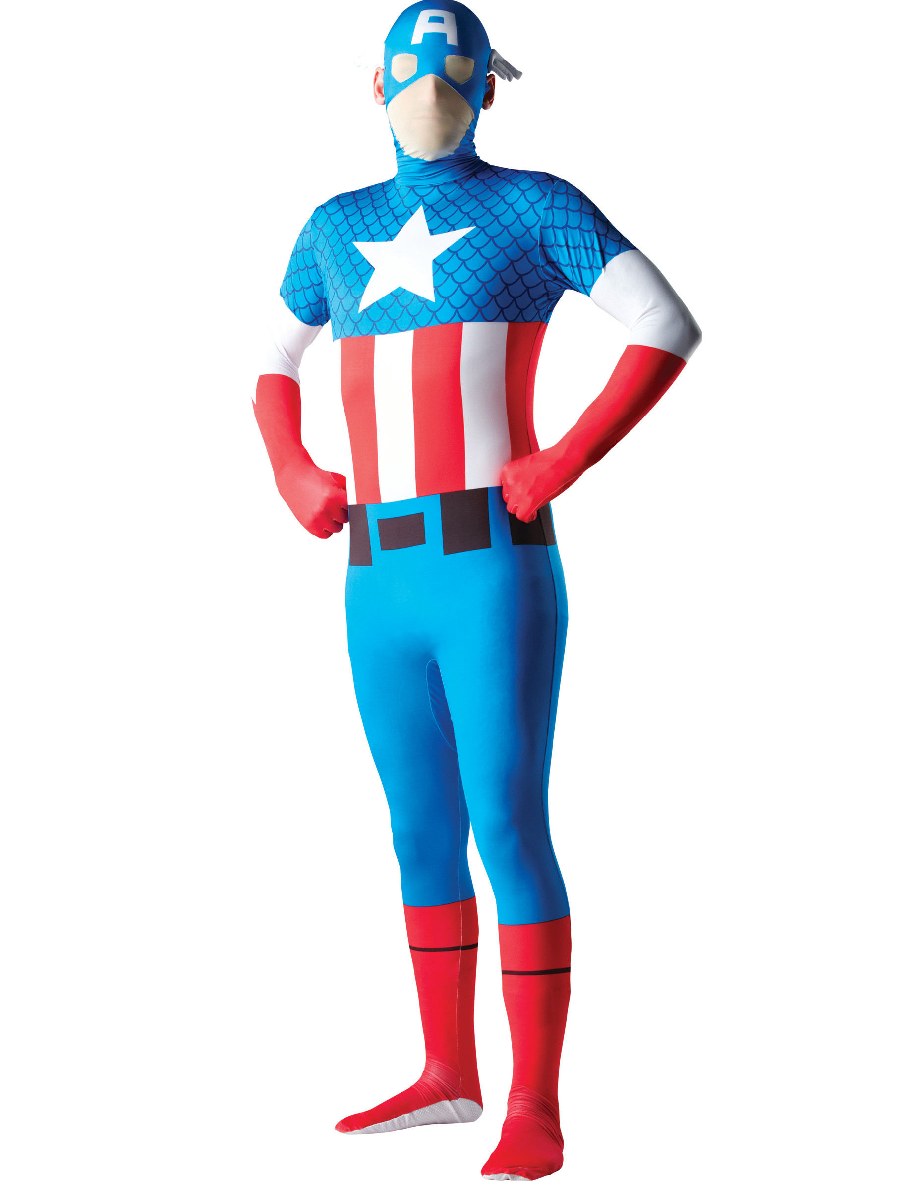 Déguisement seconde peau Captain America adulte