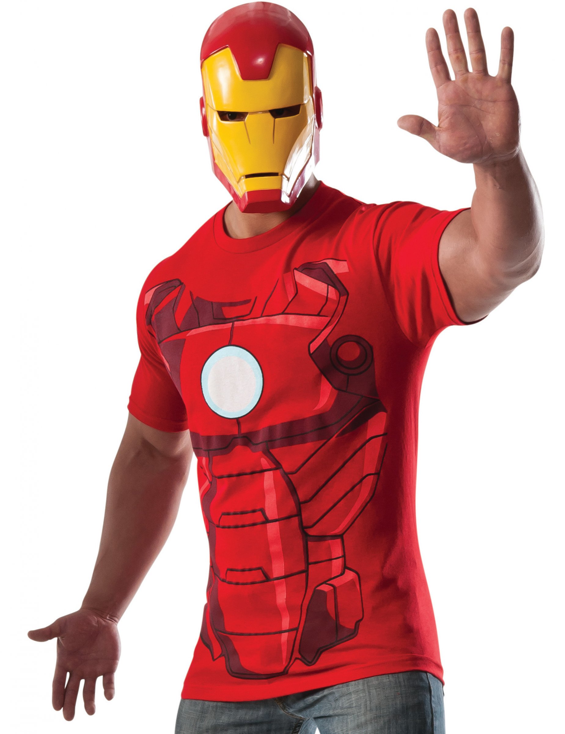 T-shirt avec masque Iron man adulte
